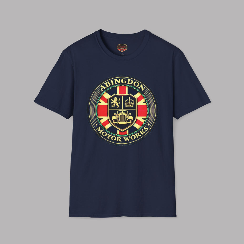 Abingdon Motor Works T‑Shirt — Vintage British Car Emblem Tee