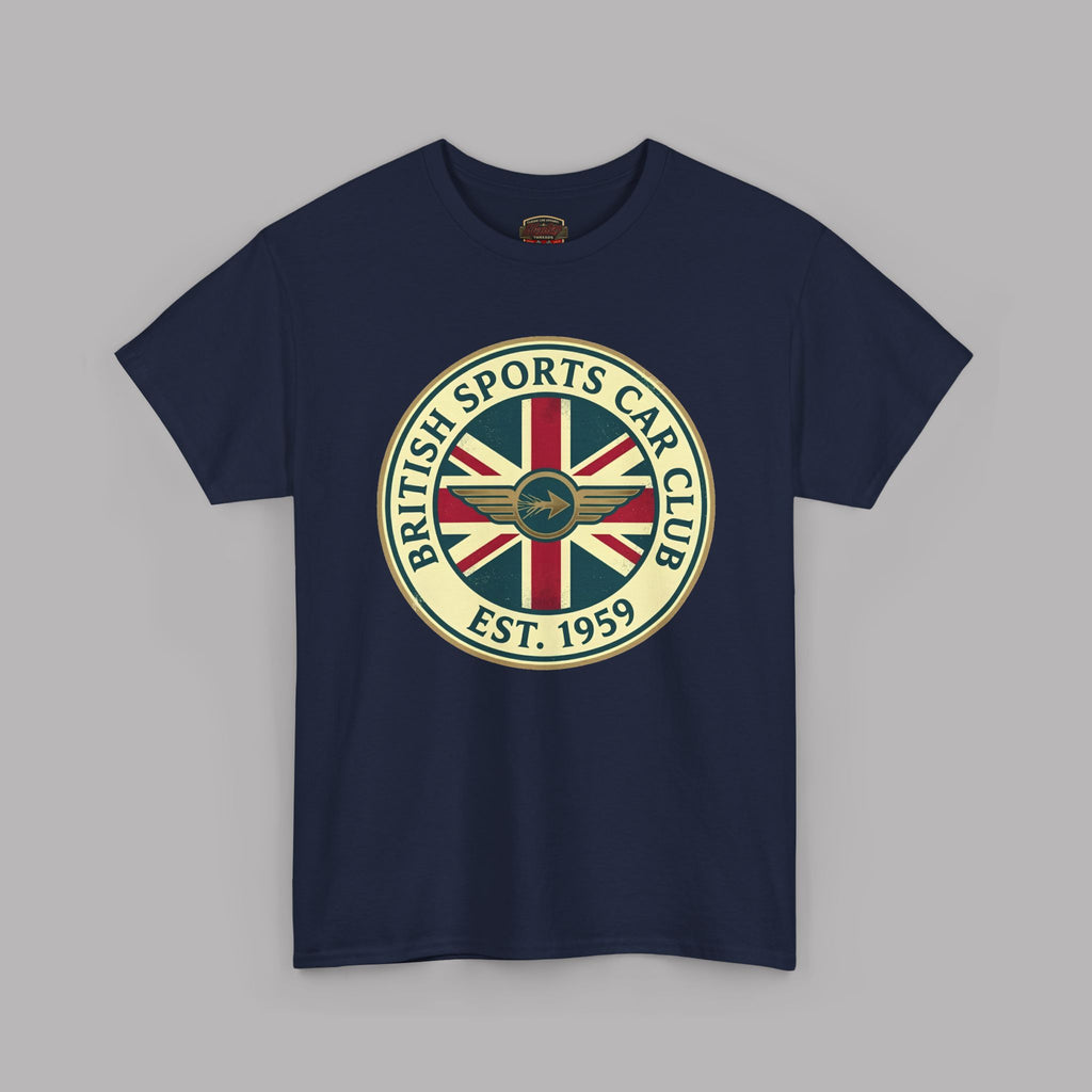 British Sports Car Club Tee | Vintage Badge Gift Shirt