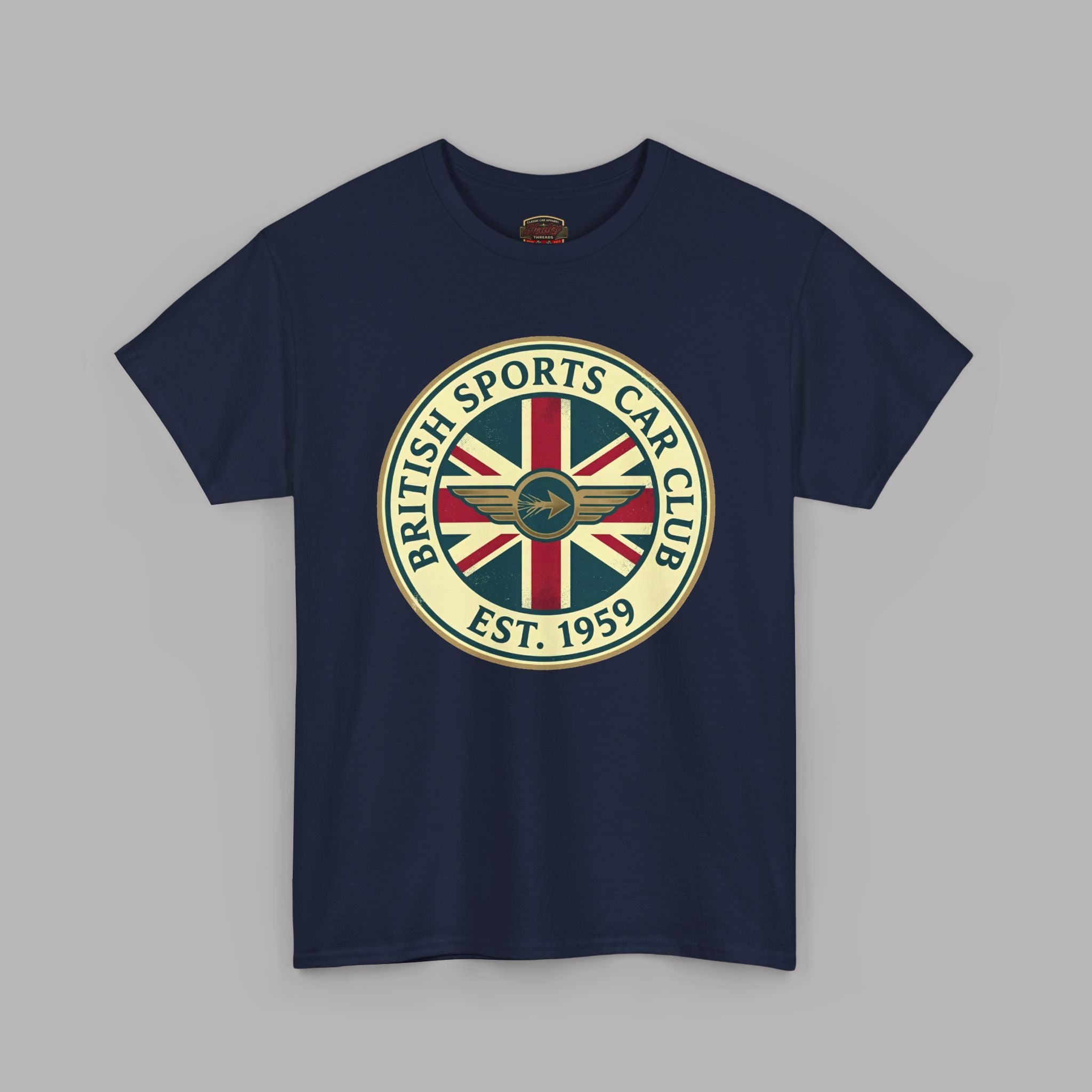 British Sports Car Club Tee | Vintage Badge Gift Shirt