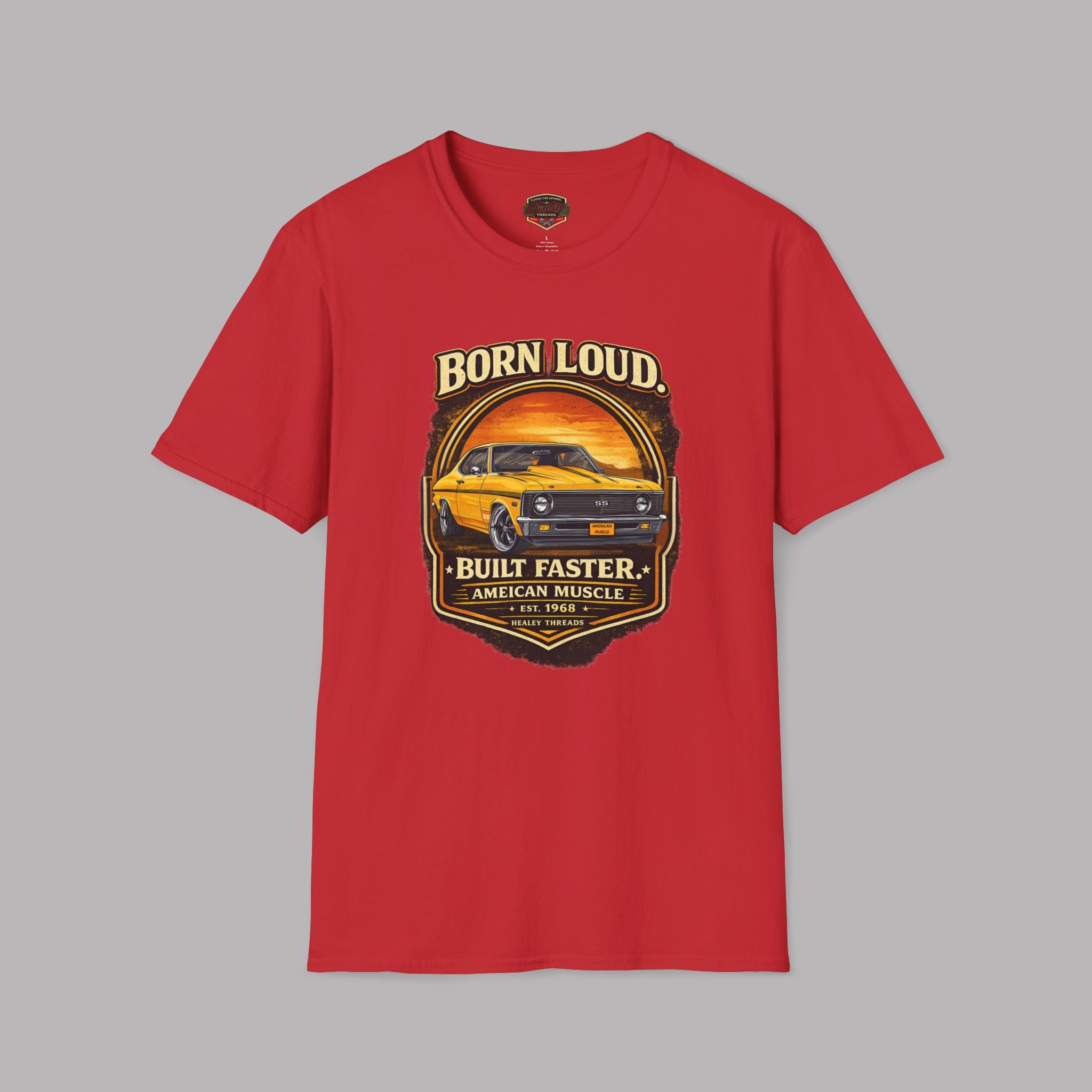 Chevy Nova SS T-Shirt - Born Loud Built Faster Muscle Tee