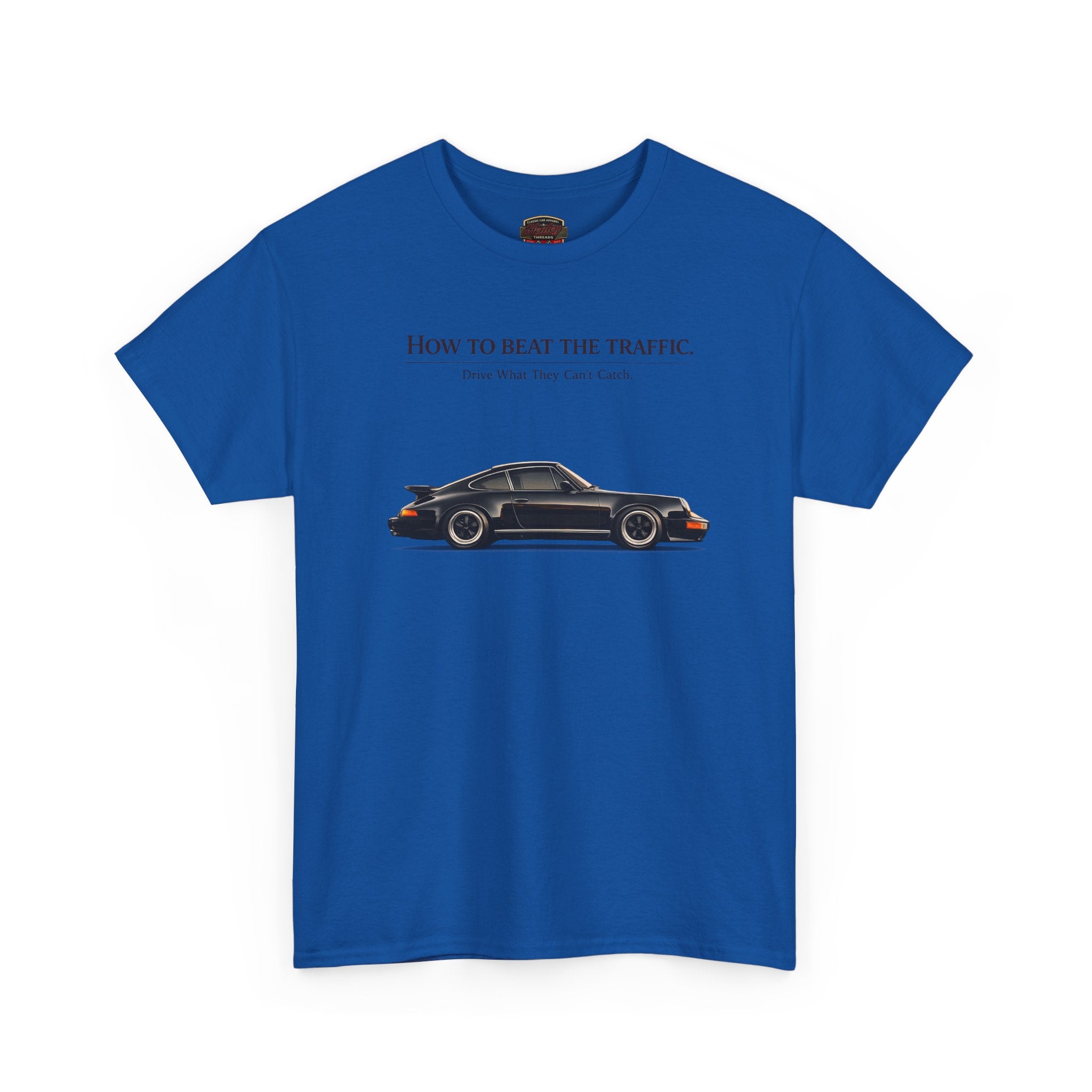 Classic Sports Car T-Shirt - Beat the Traffic - Healey Threads Tee