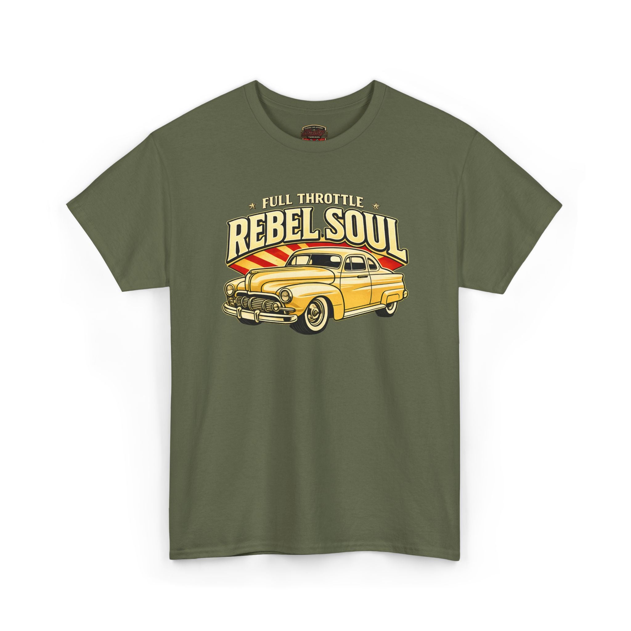 Full Throttle Rebel Soul Vintage Car T-Shirt - Retro Auto Tee