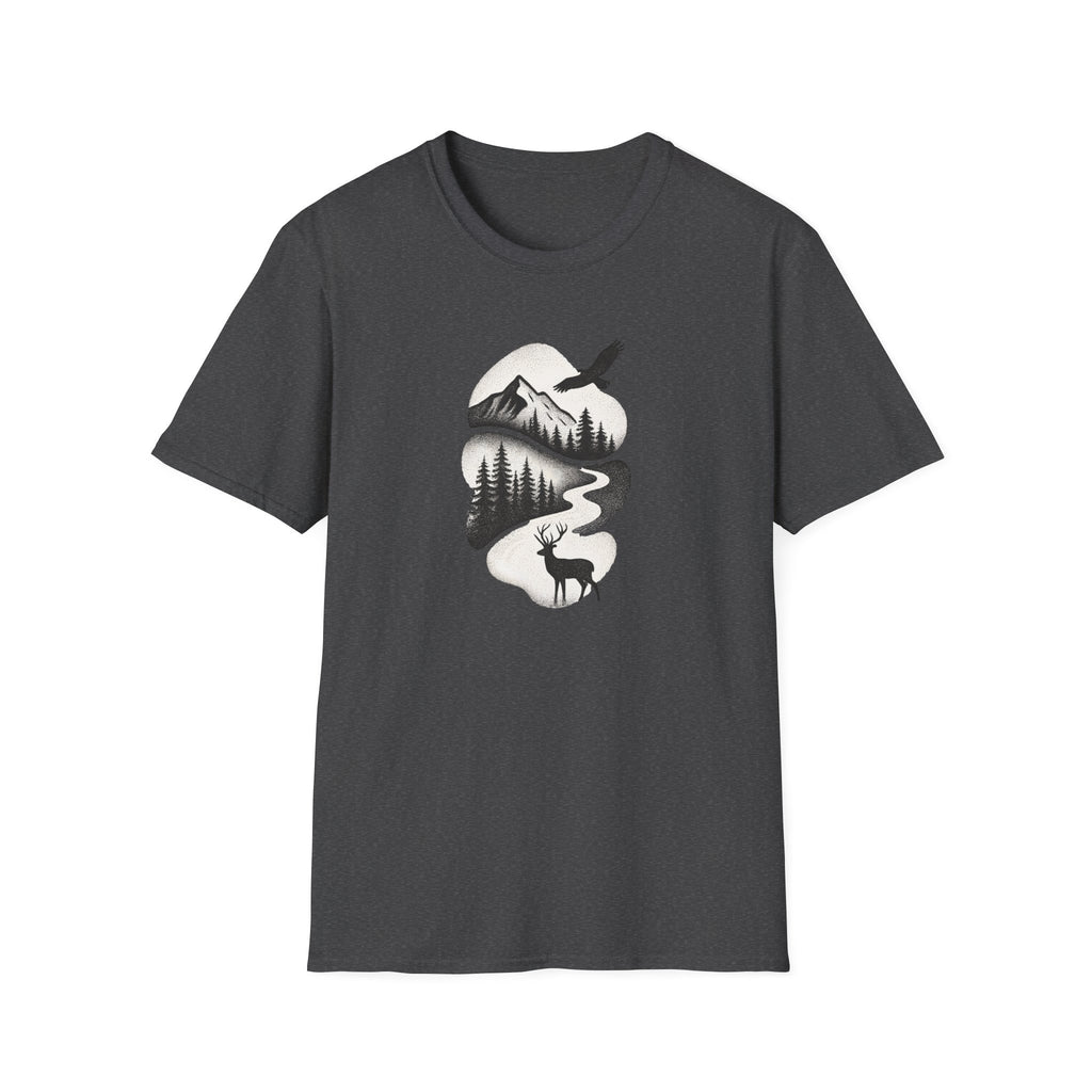 Deer in Mountain Landscape T-Shirt