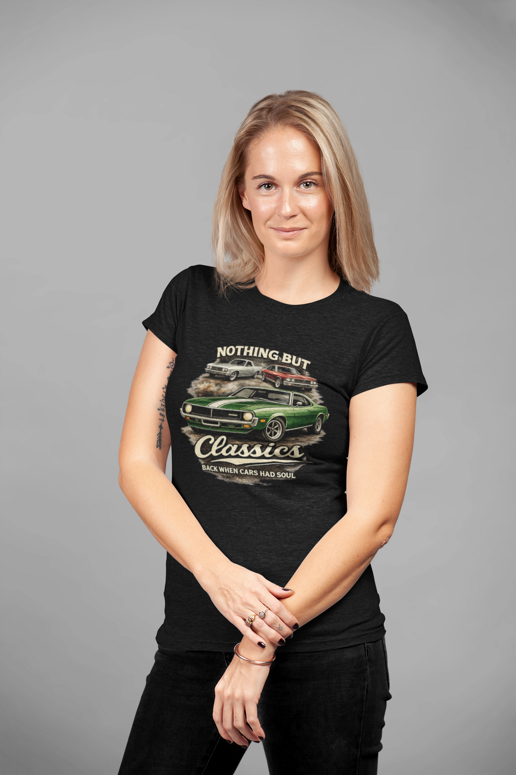 Classic Car Tee — "Nothing But Classics" Vintage Muscle Car T-Shirt