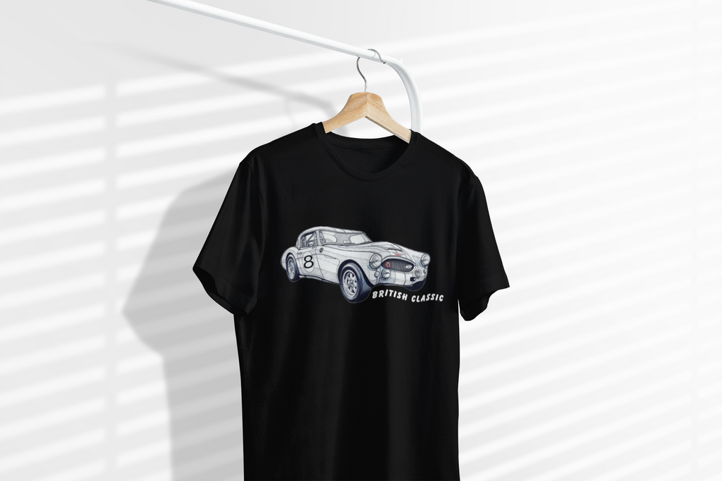 British Classic Car T-Shirt - Vintage Motoring Style Tee