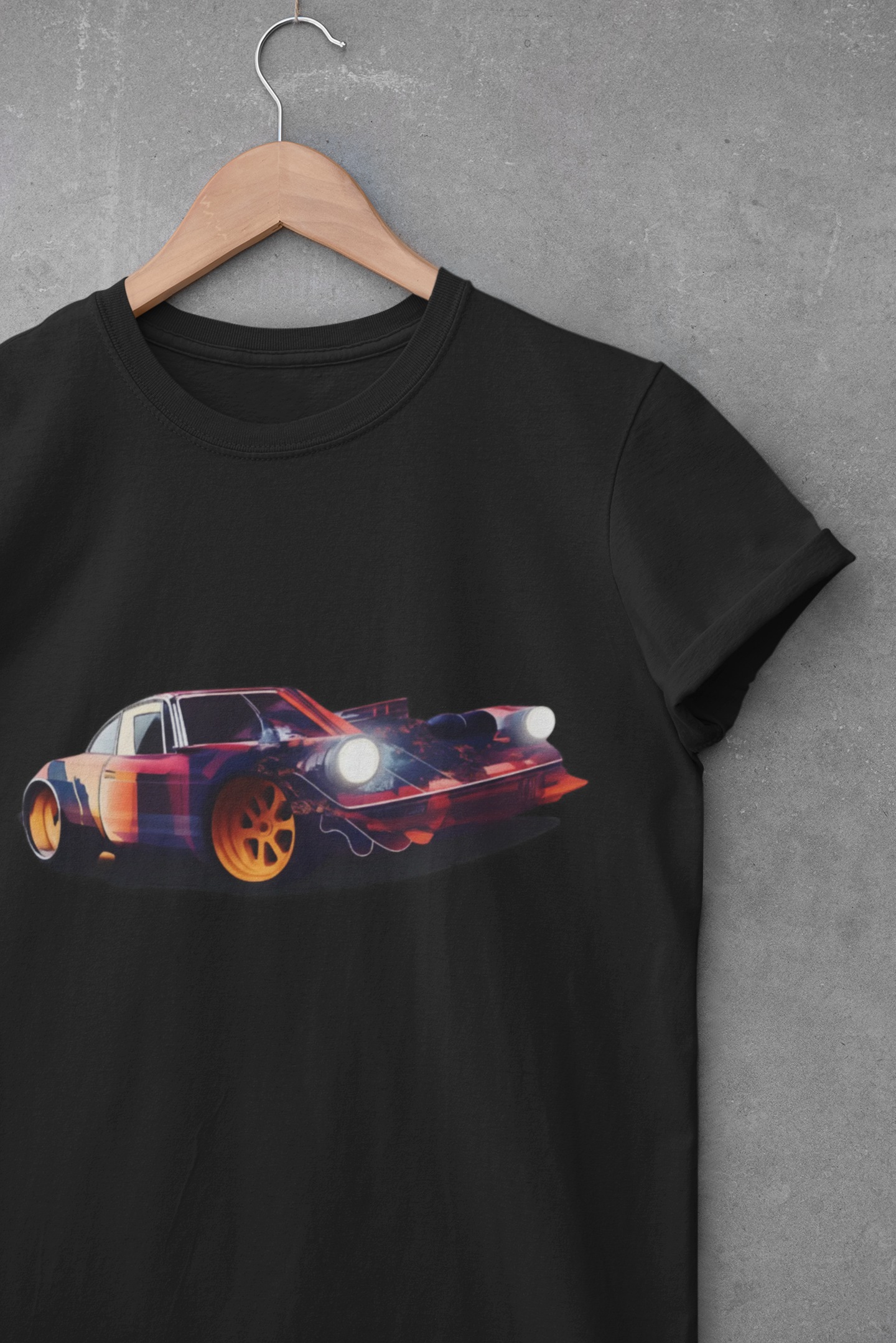 Abstract 3D Sports Car T-Shirt - Cool Automotive Art Design