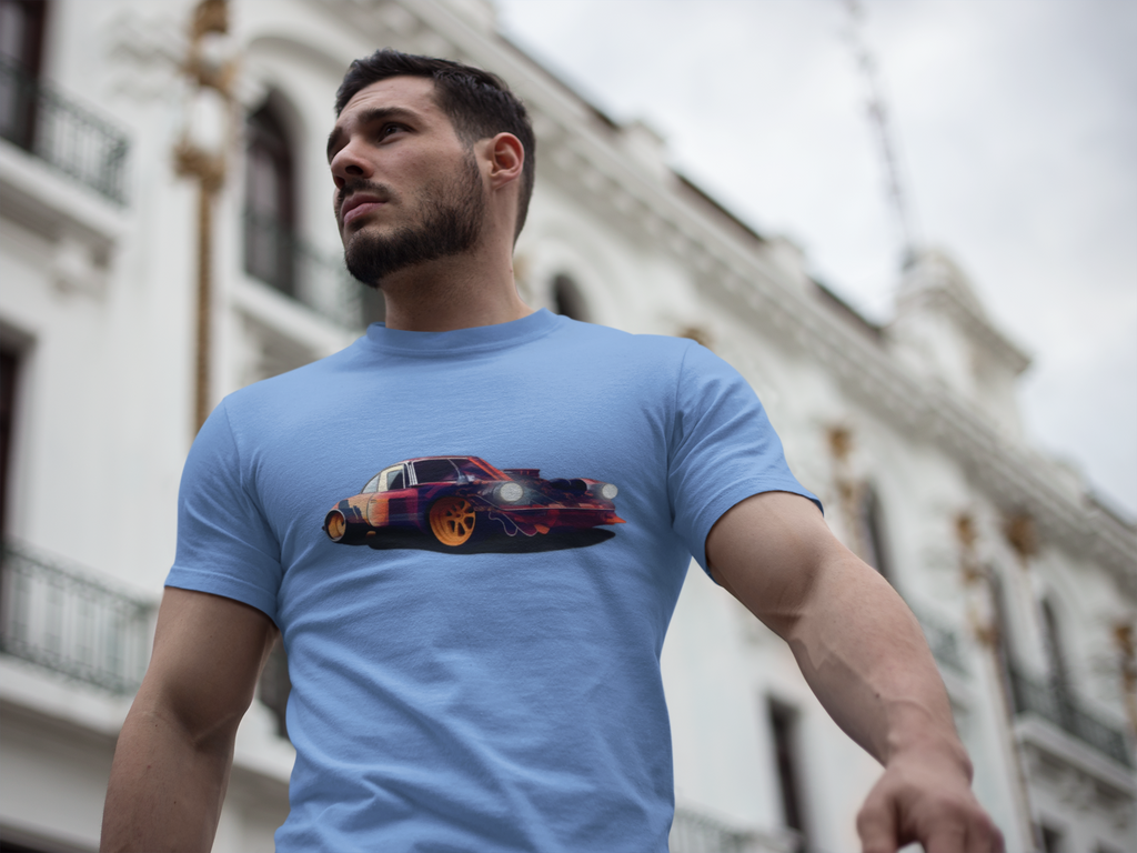 Abstract 3D Sports Car T-Shirt - Cool Automotive Art Design