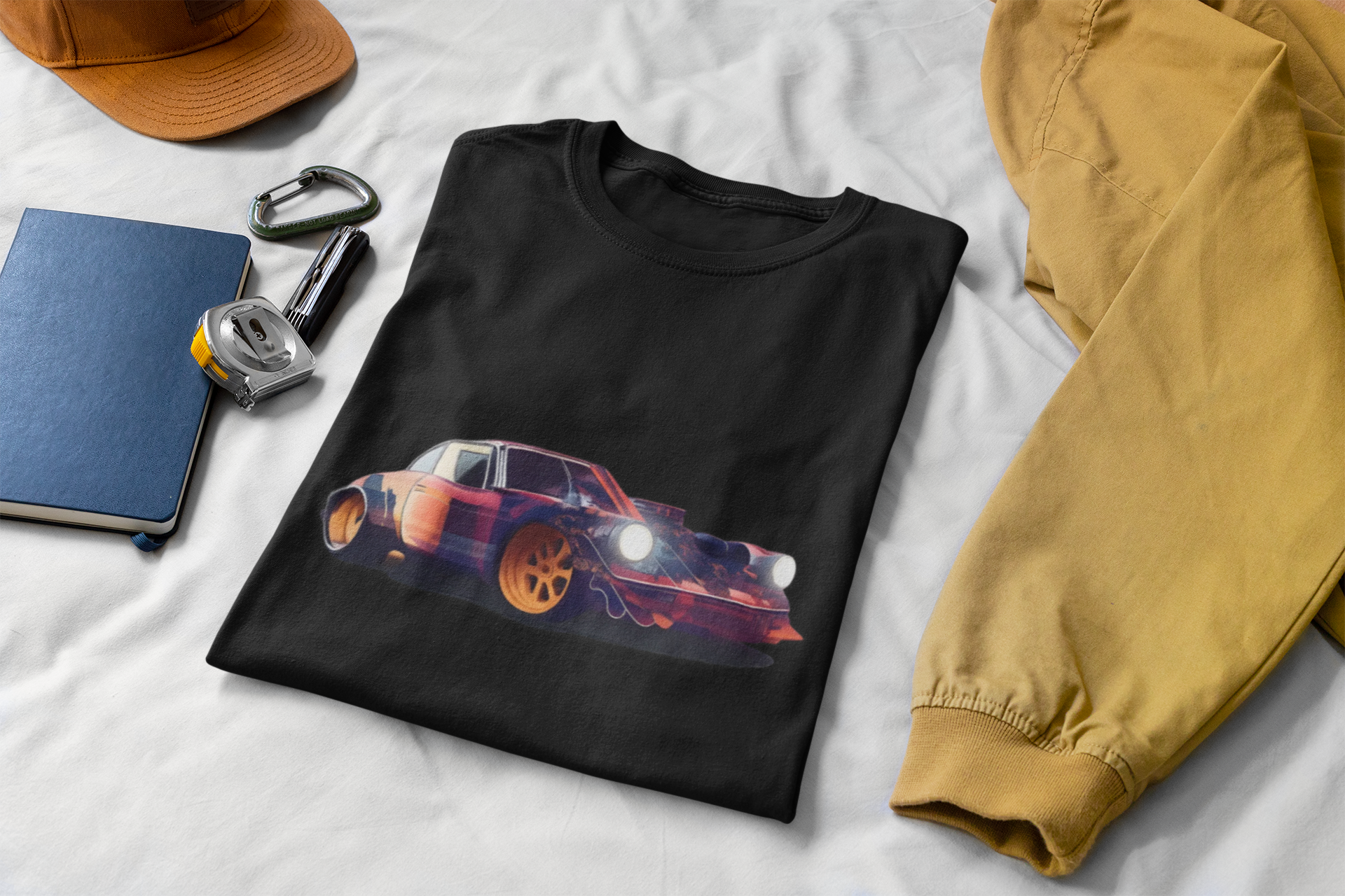 Abstract 3D Sports Car T-Shirt - Cool Automotive Art Design