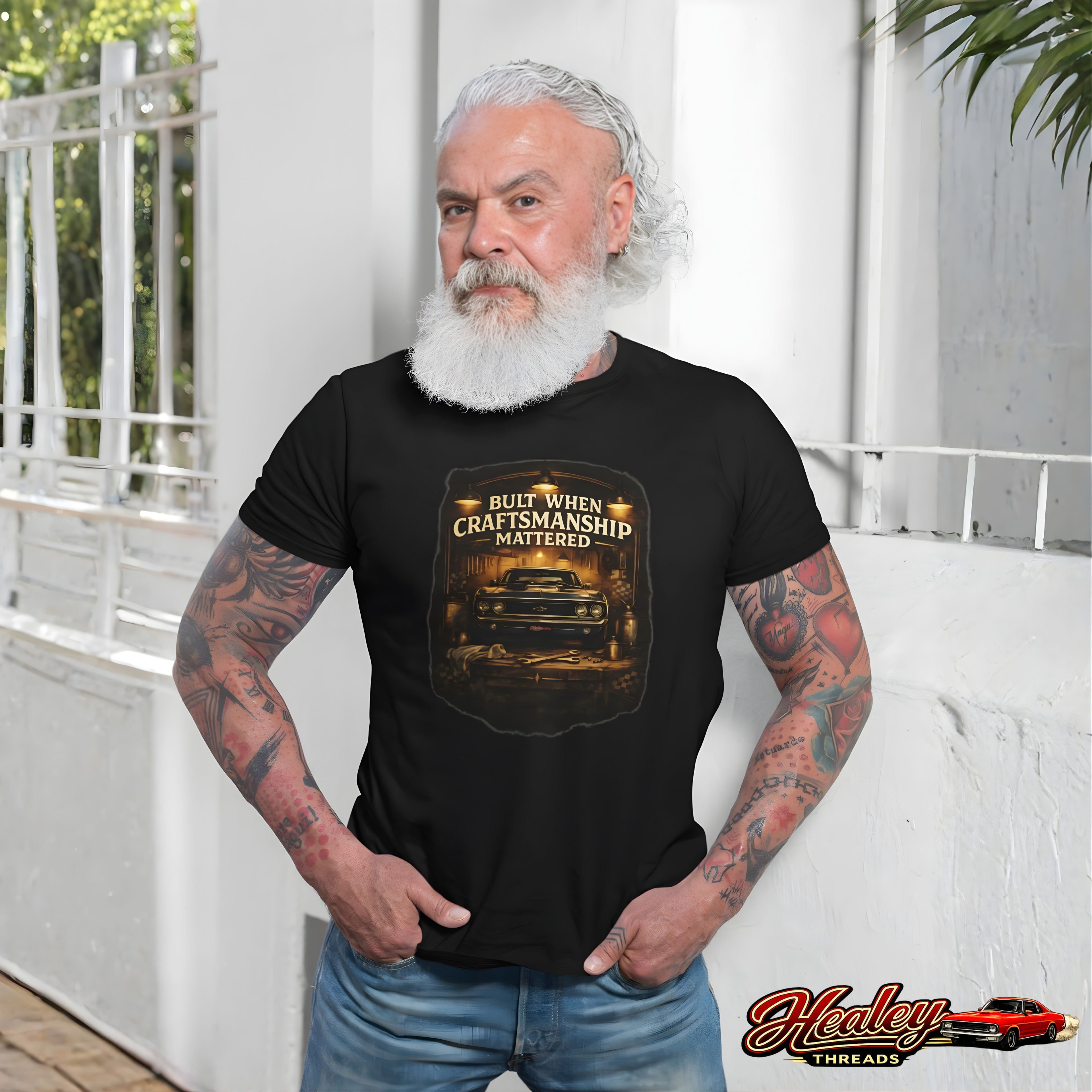 Built When Craftsmanship Mattered Car Tee - Vintage Muscle Car
