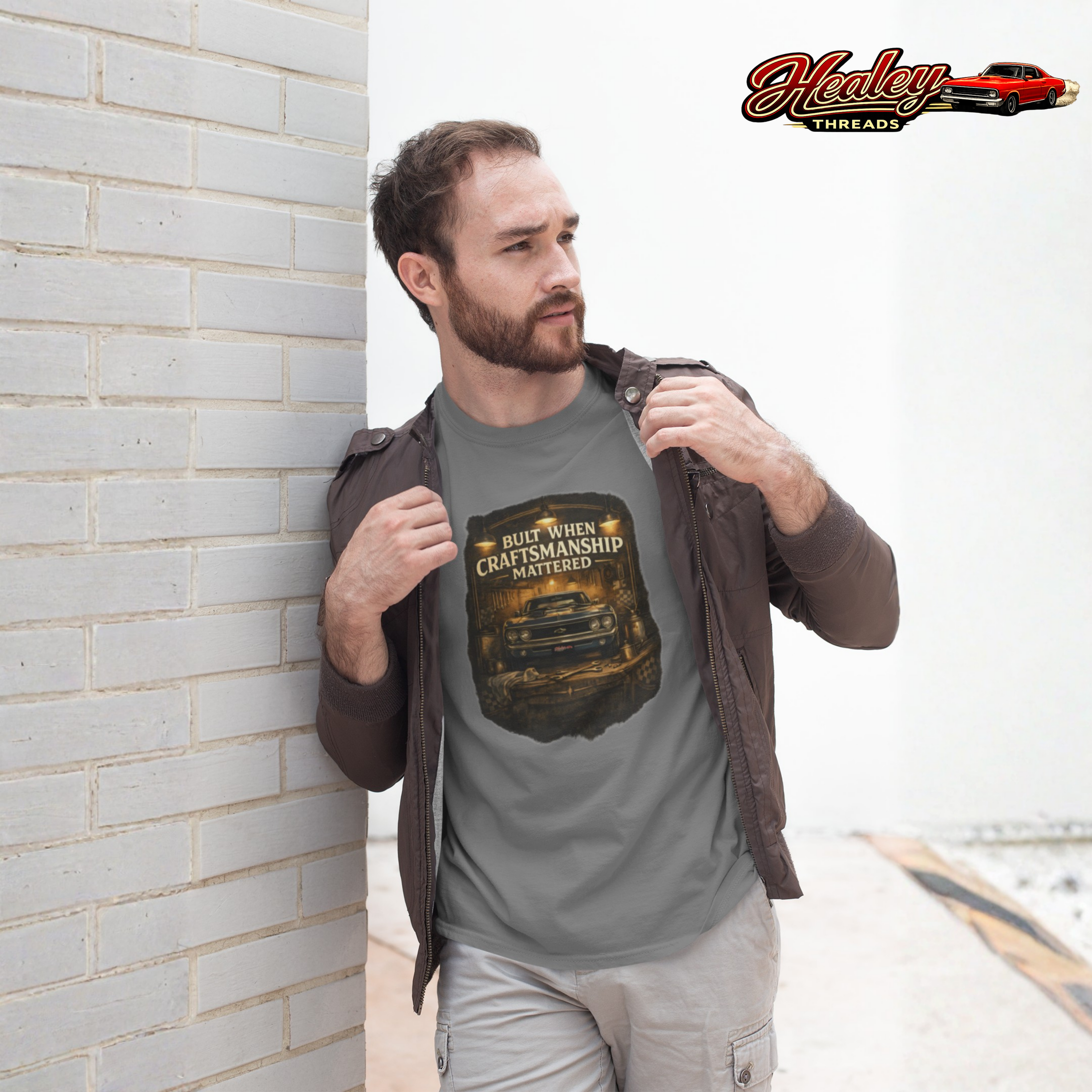 Built When Craftsmanship Mattered Car Tee - Vintage Muscle Car