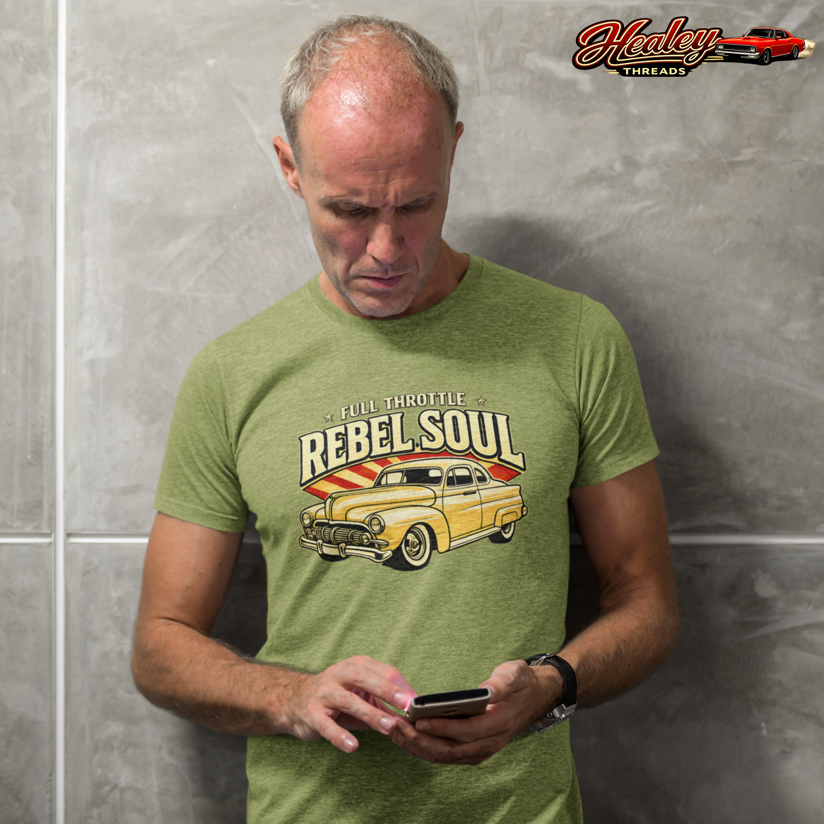 Full Throttle Rebel Soul Vintage Car T-Shirt - Retro Auto Tee