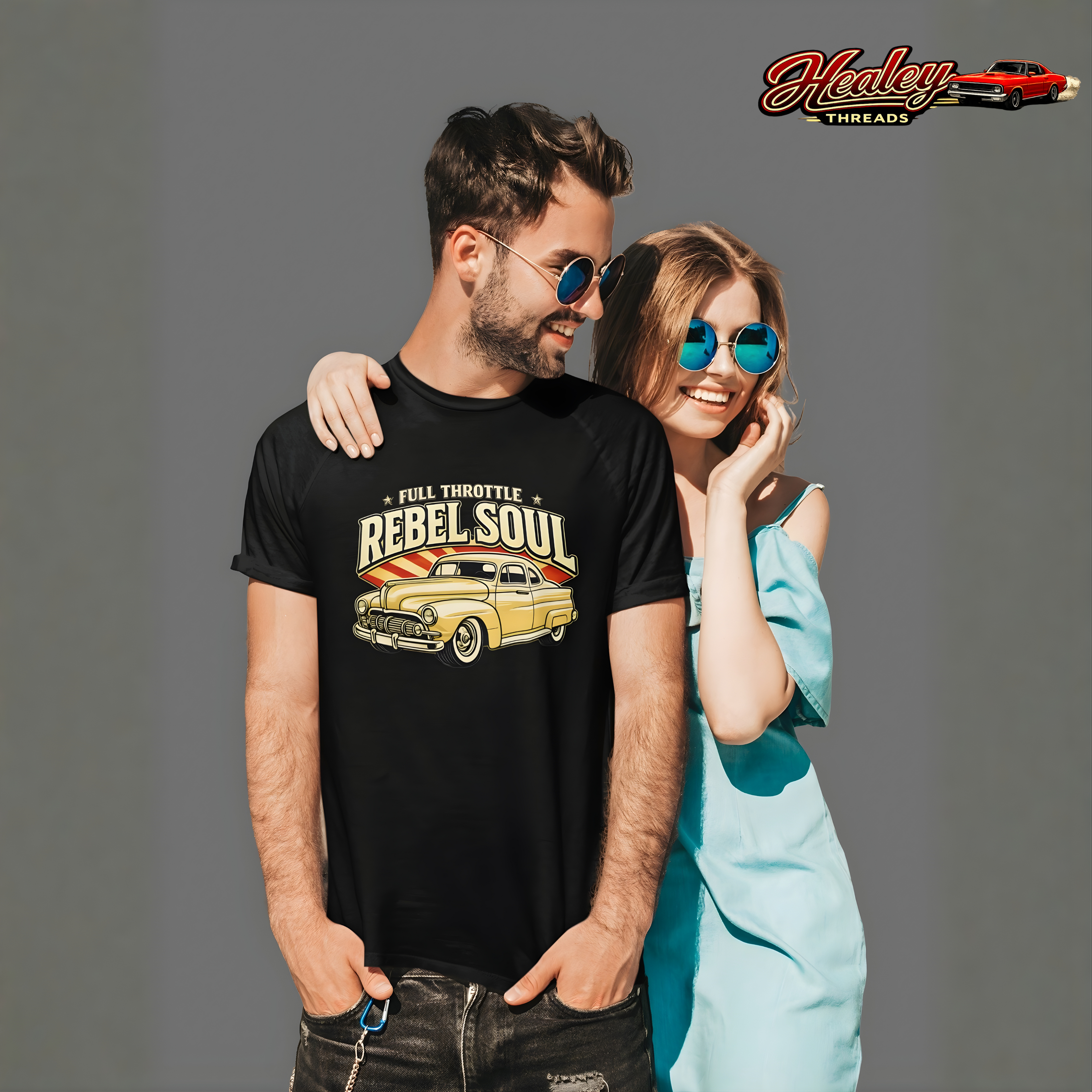 Full Throttle Rebel Soul Vintage Car T-Shirt - Retro Auto Tee