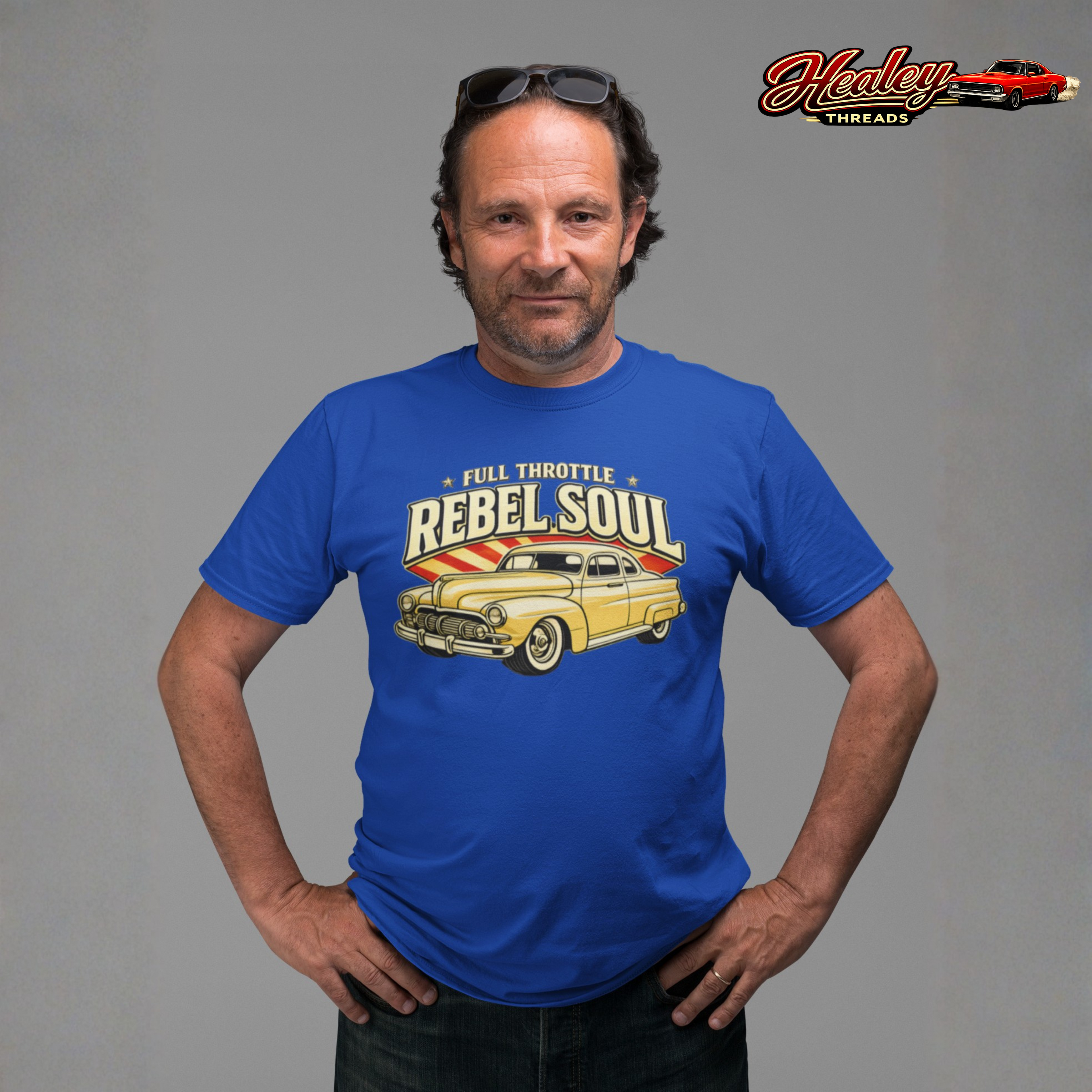 Full Throttle Rebel Soul Vintage Car T-Shirt - Retro Auto Tee