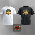 Yellow Hot Rod Shield Tee | Vintage Coupe Graphic Shirt