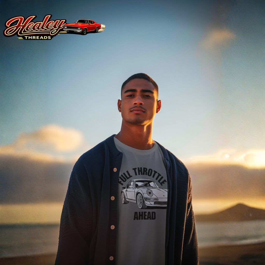 Full Throttle T-Shirt – Vintage Sports Car Graphic Tee