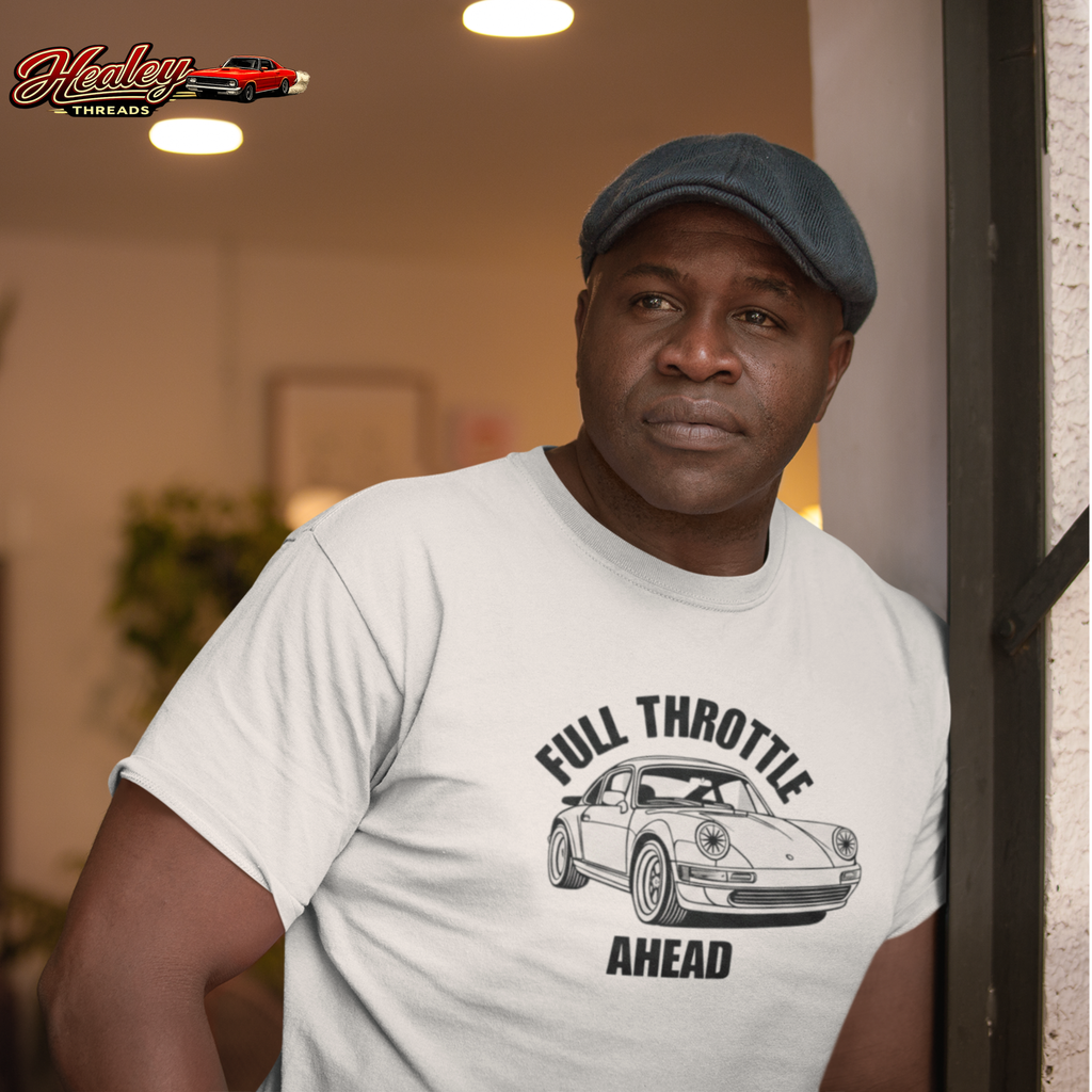 Full Throttle T-Shirt – Vintage Sports Car Graphic Tee