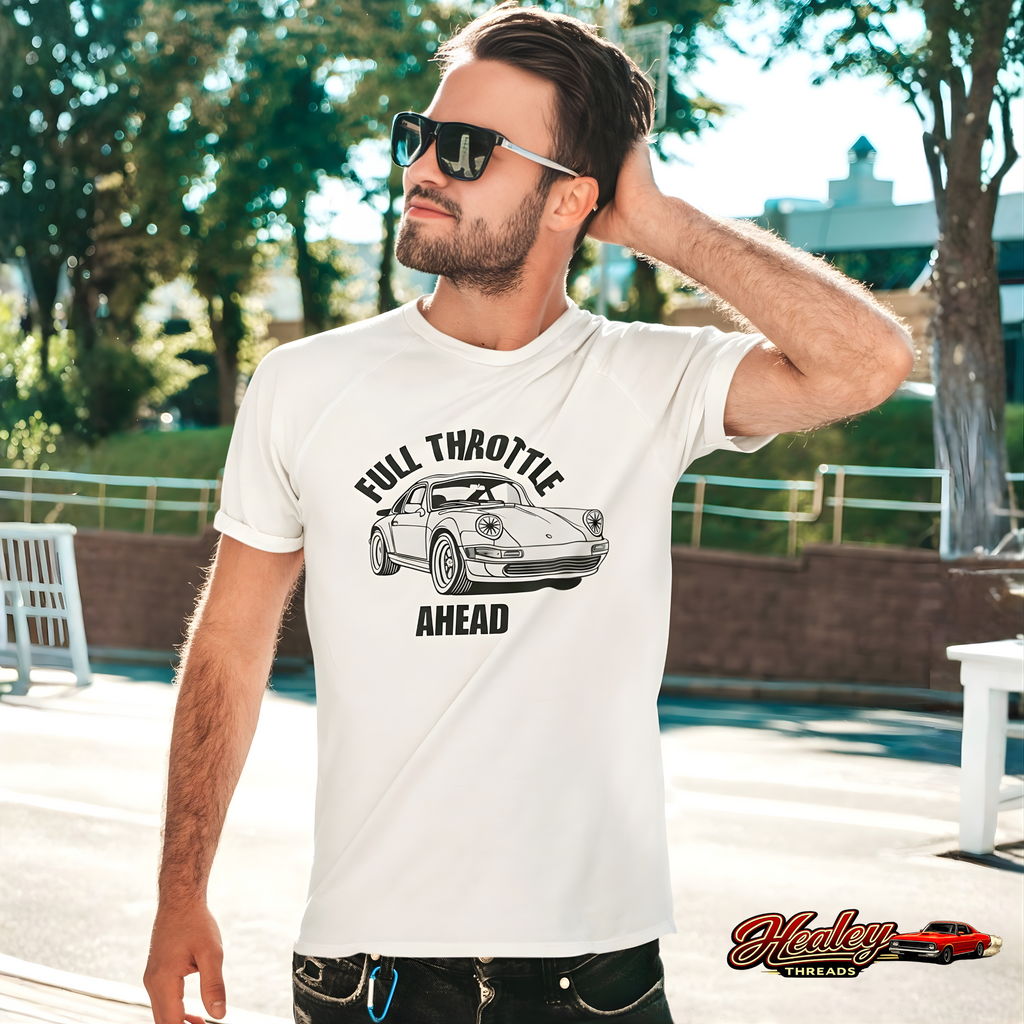Full Throttle T-Shirt – Vintage Sports Car Graphic Tee