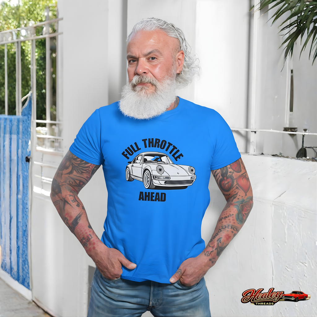 Full Throttle T-Shirt – Vintage Sports Car Graphic Tee