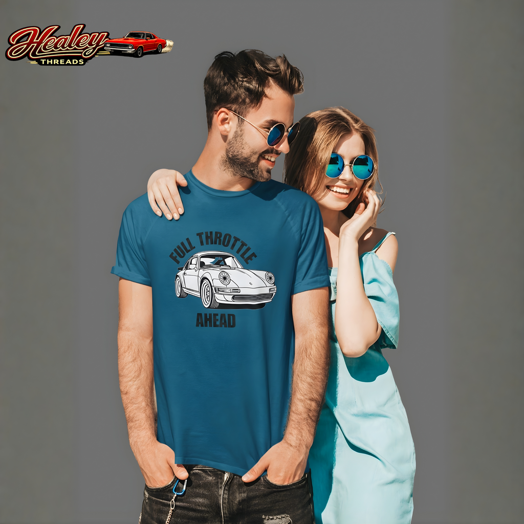 Full Throttle T-Shirt – Vintage Sports Car Graphic Tee