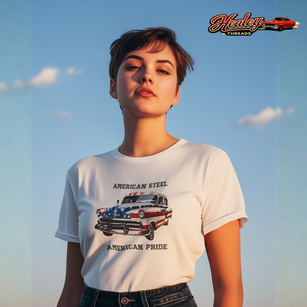 American Steel T-Shirt – Vintage Classic Car Graphic Tee