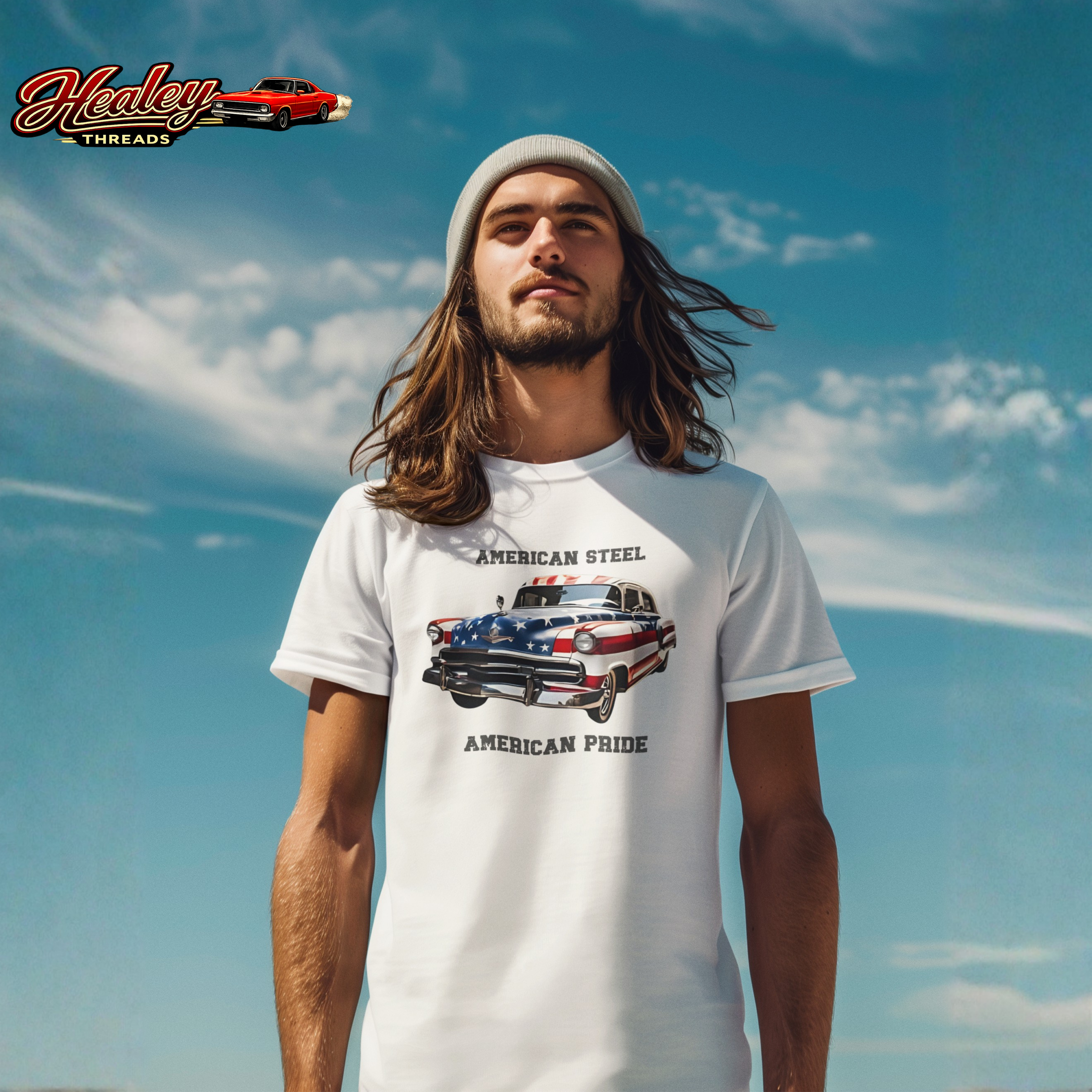 American Steel T-Shirt – Vintage Classic Car Graphic Tee