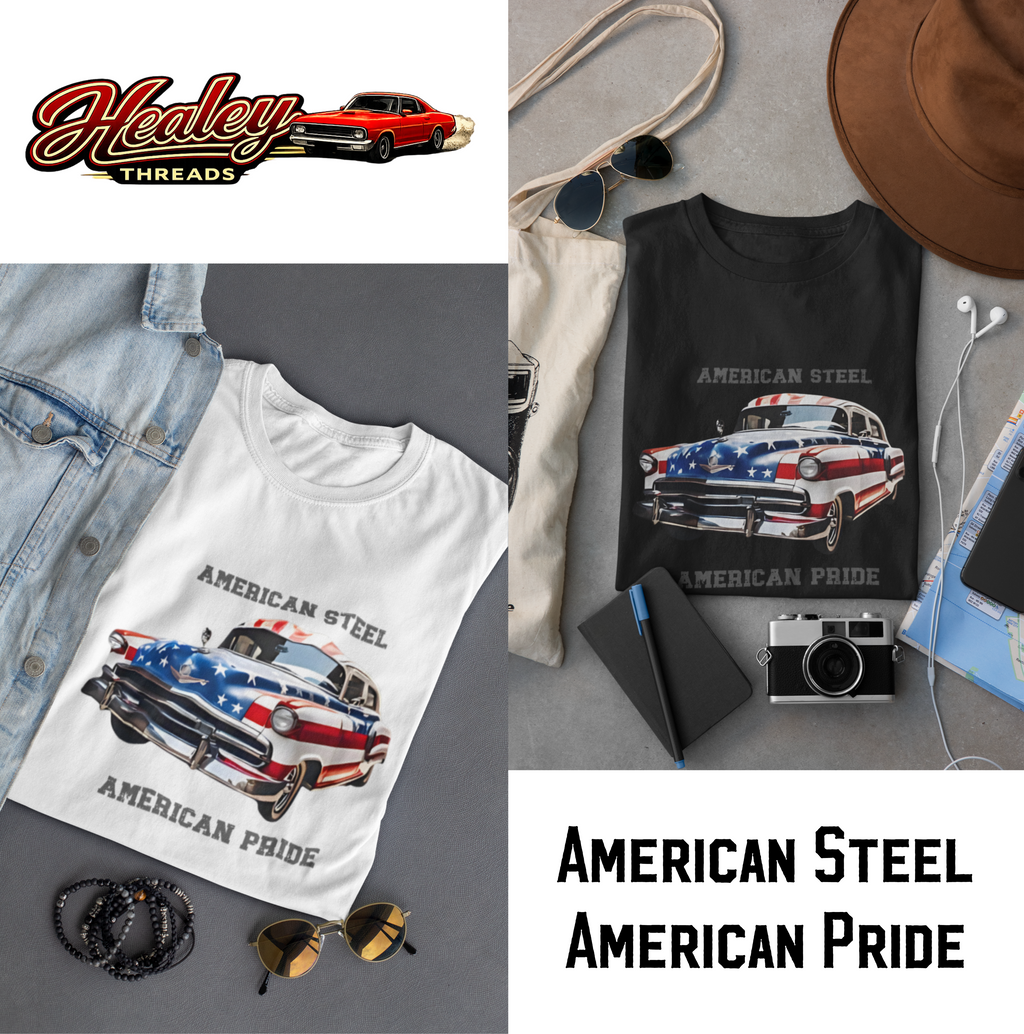 American Steel T-Shirt – Vintage Classic Car Graphic Tee