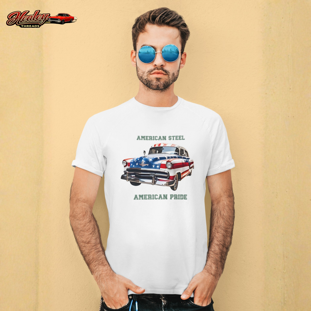 American Steel T-Shirt – Vintage Classic Car Graphic Tee