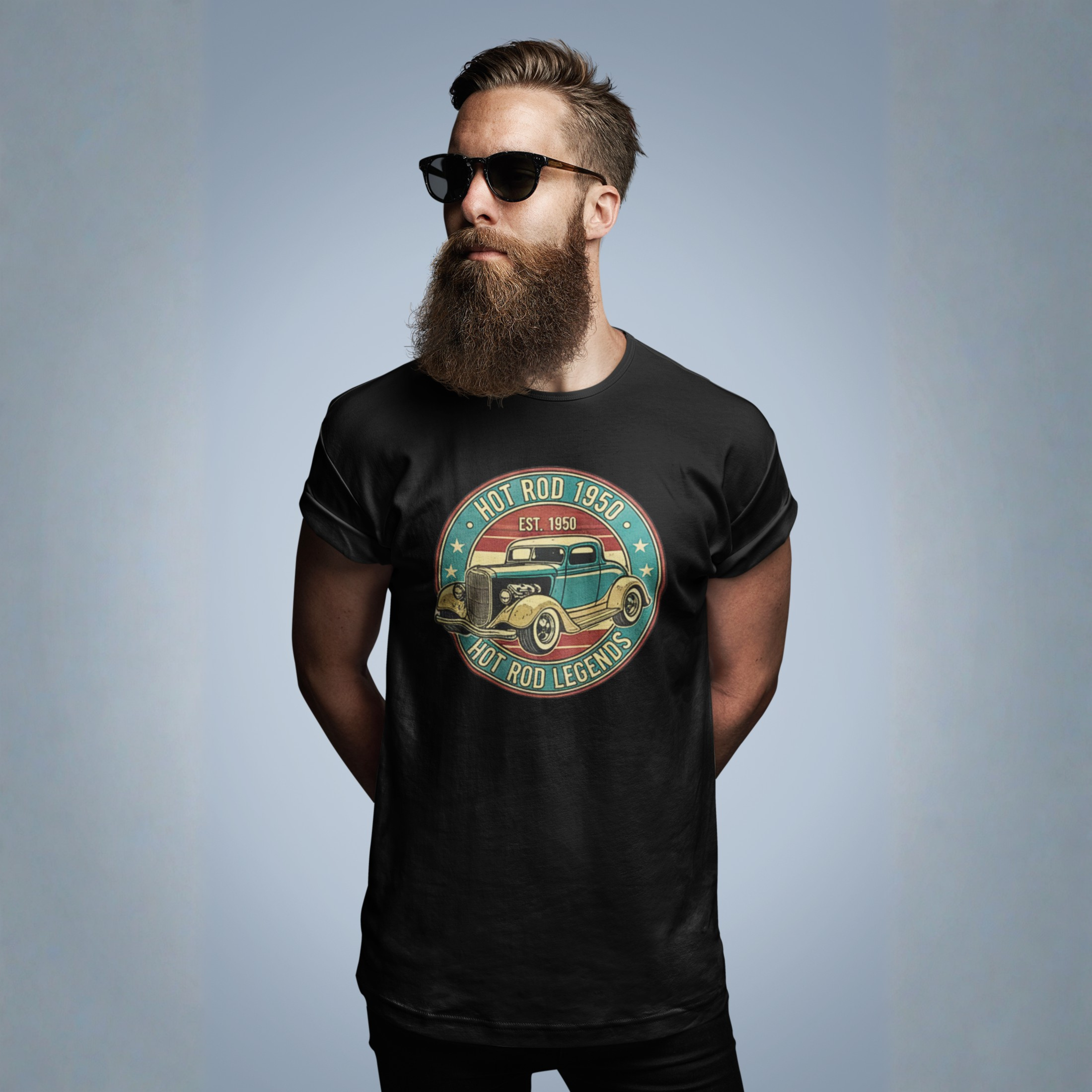Hot Rod 1950 T-Shirt – Vintage Classic Car Graphic Tee
