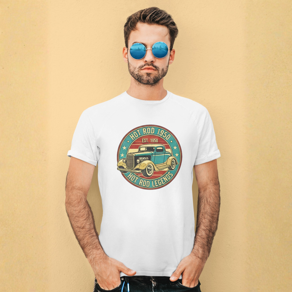 Hot Rod 1950 T-Shirt – Vintage Classic Car Graphic Tee