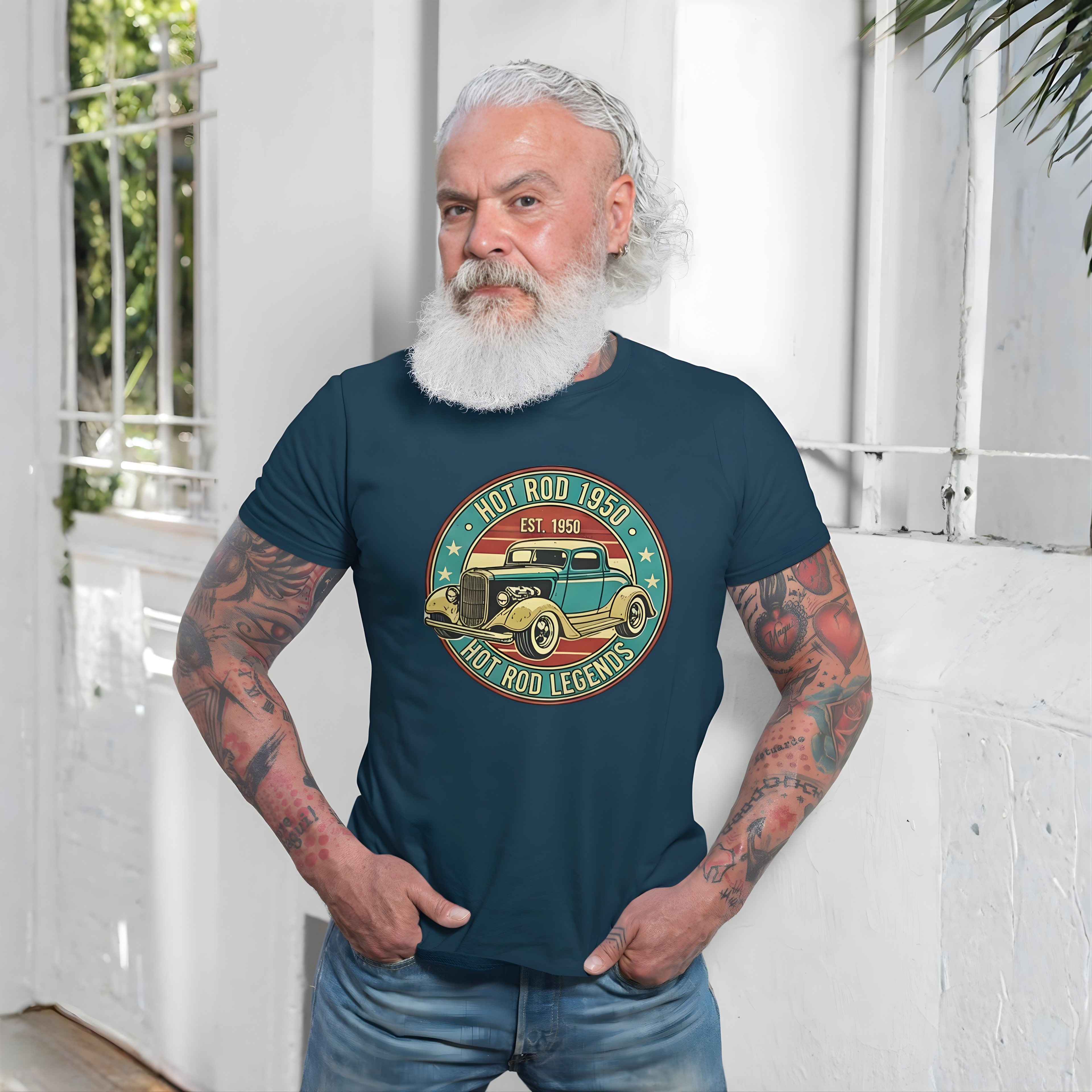 Hot Rod 1950 T-Shirt – Vintage Classic Car Graphic Tee