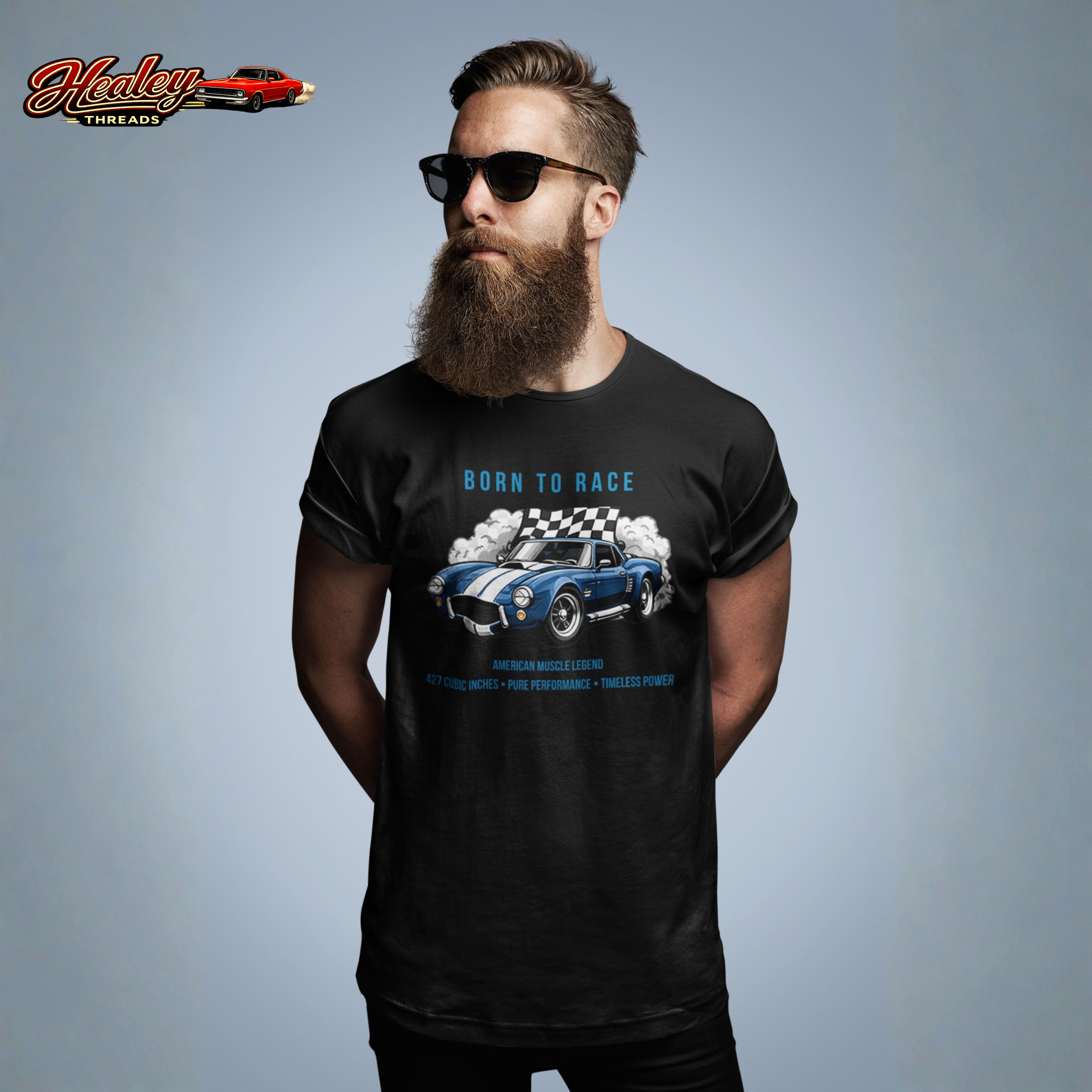 Born to Race T-Shirt – Vintage Muscle Car Graphic Tee