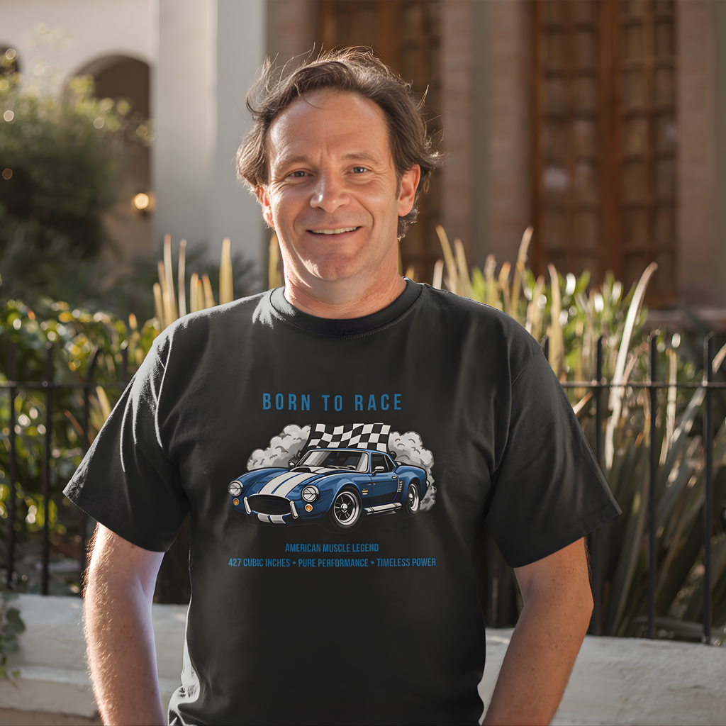 Born to Race Vintage Muscle Car Tee - Classic Racing Graphic T-Shirt