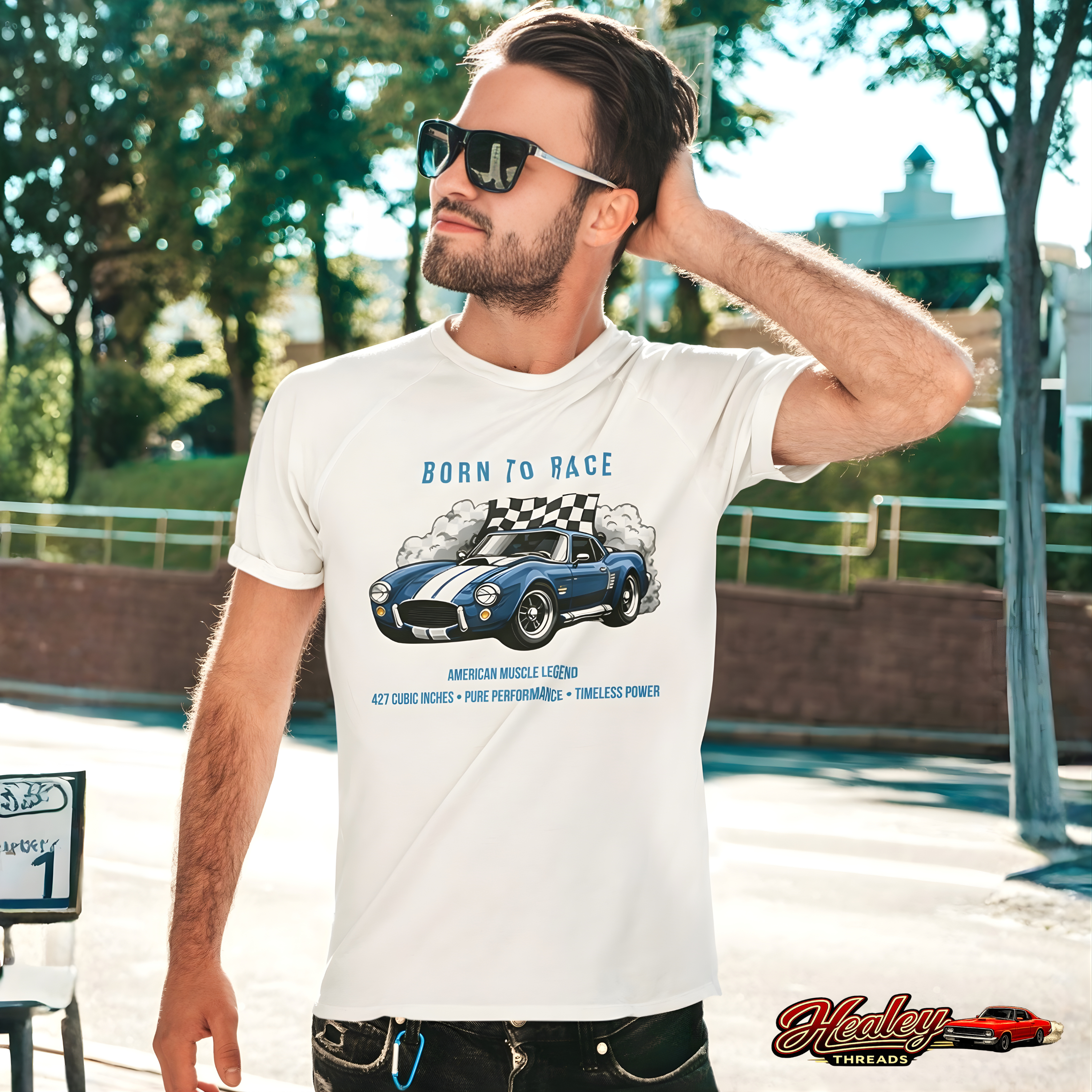 Born to Race T-Shirt – Vintage Muscle Car Graphic Tee