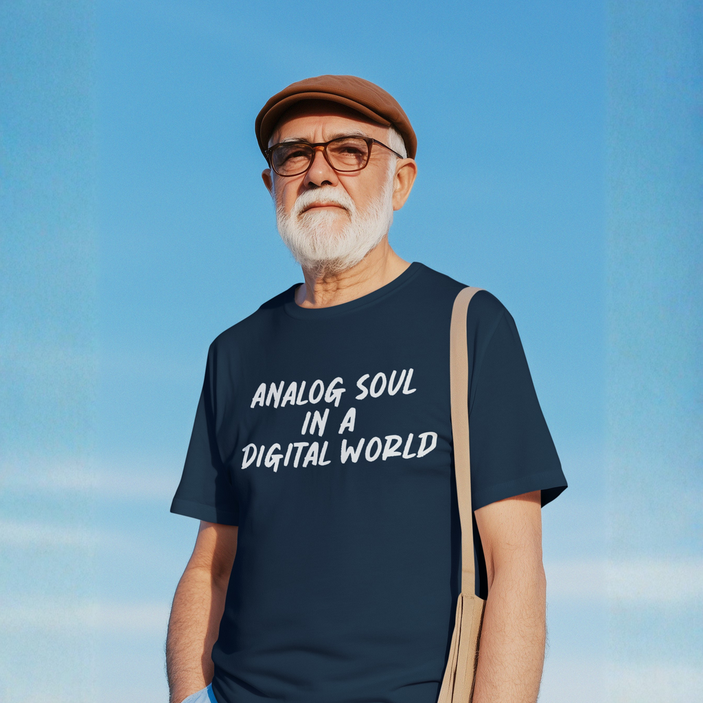 Analog Soul in a Digital World T-Shirt - Vintage Lifestyle Tee