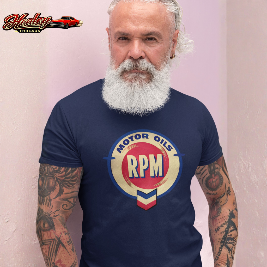 RPM Motor Oils Vintage Logo Tee - Retro Automotive Graphic T-Shirt