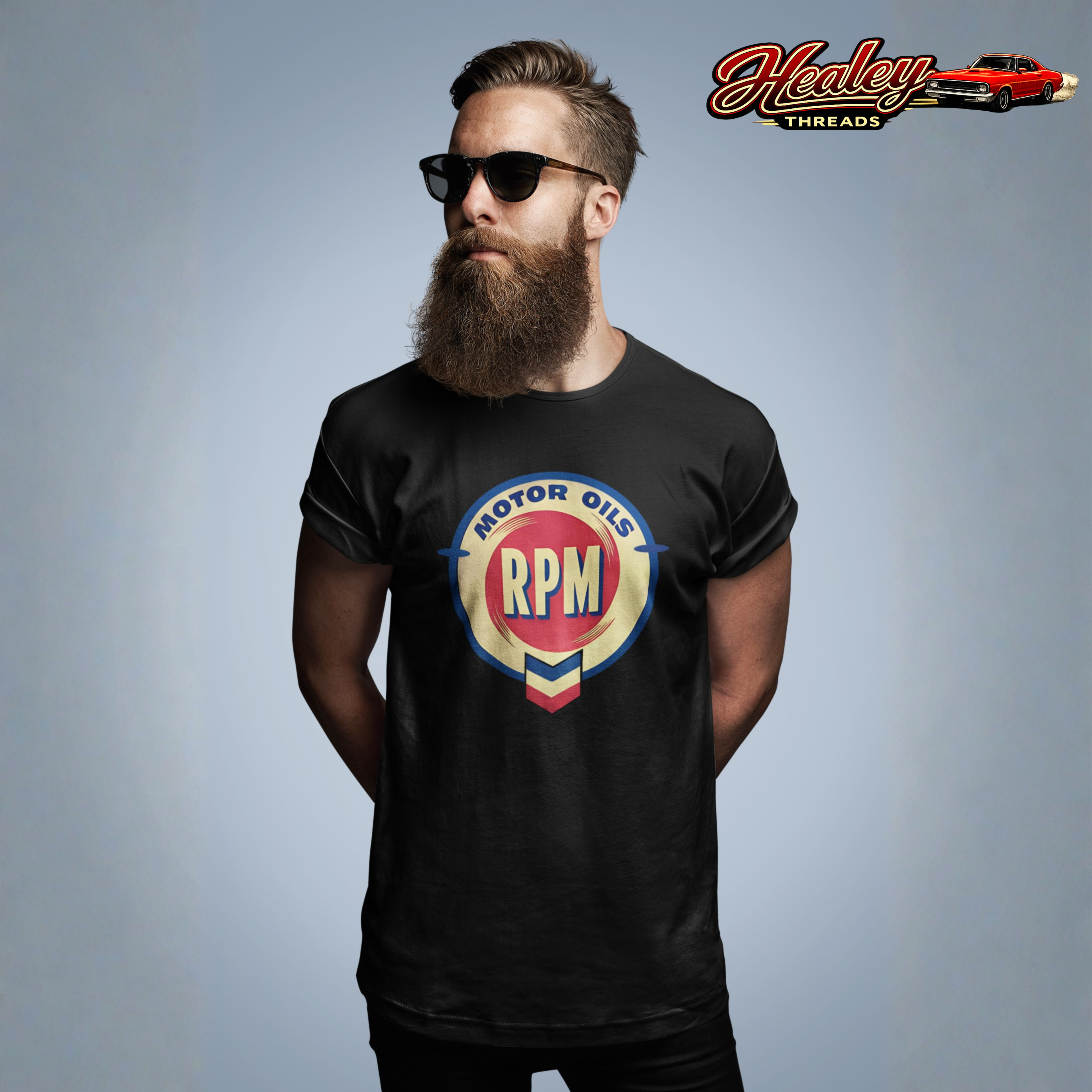 RPM Motor Oils Vintage T-Shirt - Classic Car Graphic Tee
