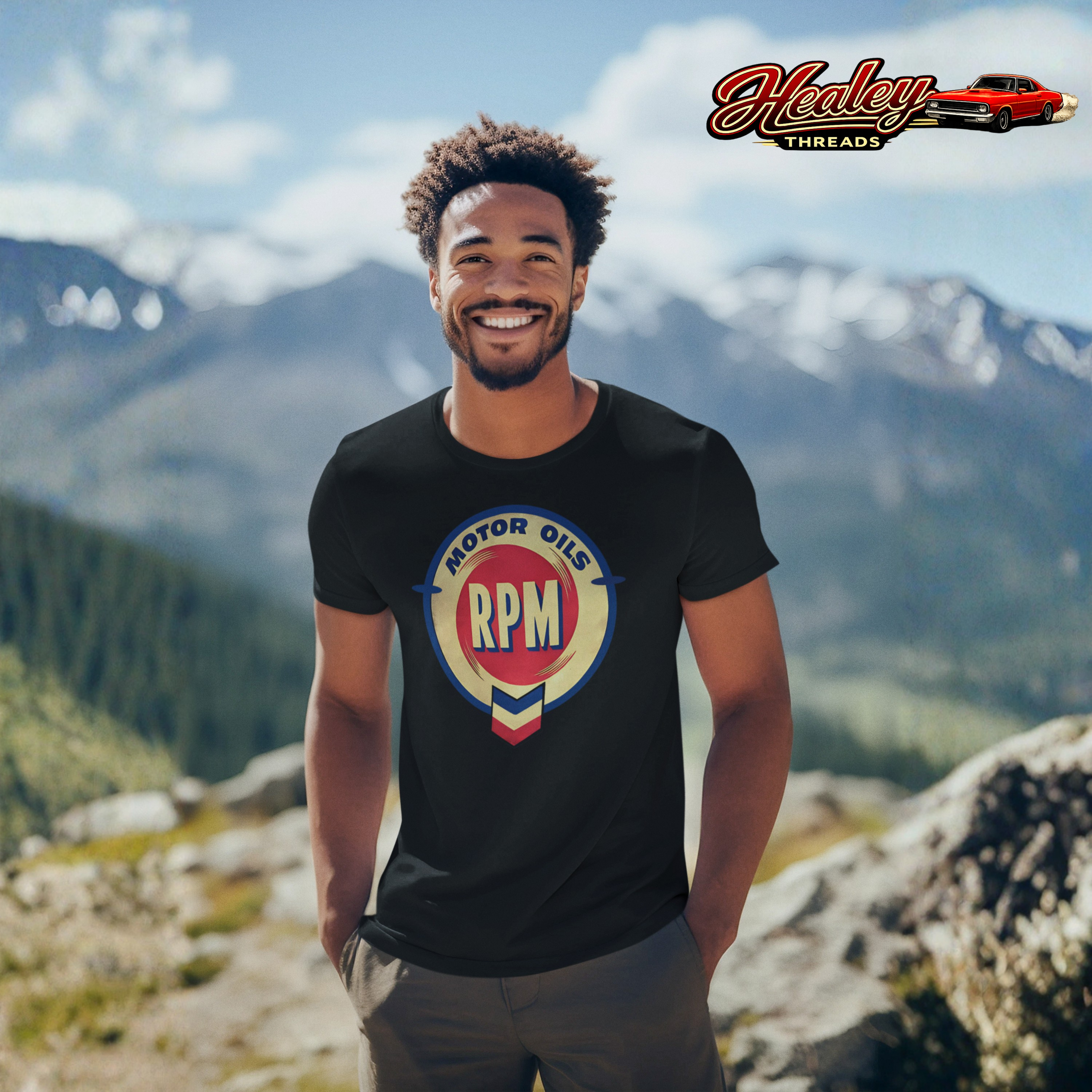 RPM Motor Oils Vintage T-Shirt - Classic Car Graphic Tee