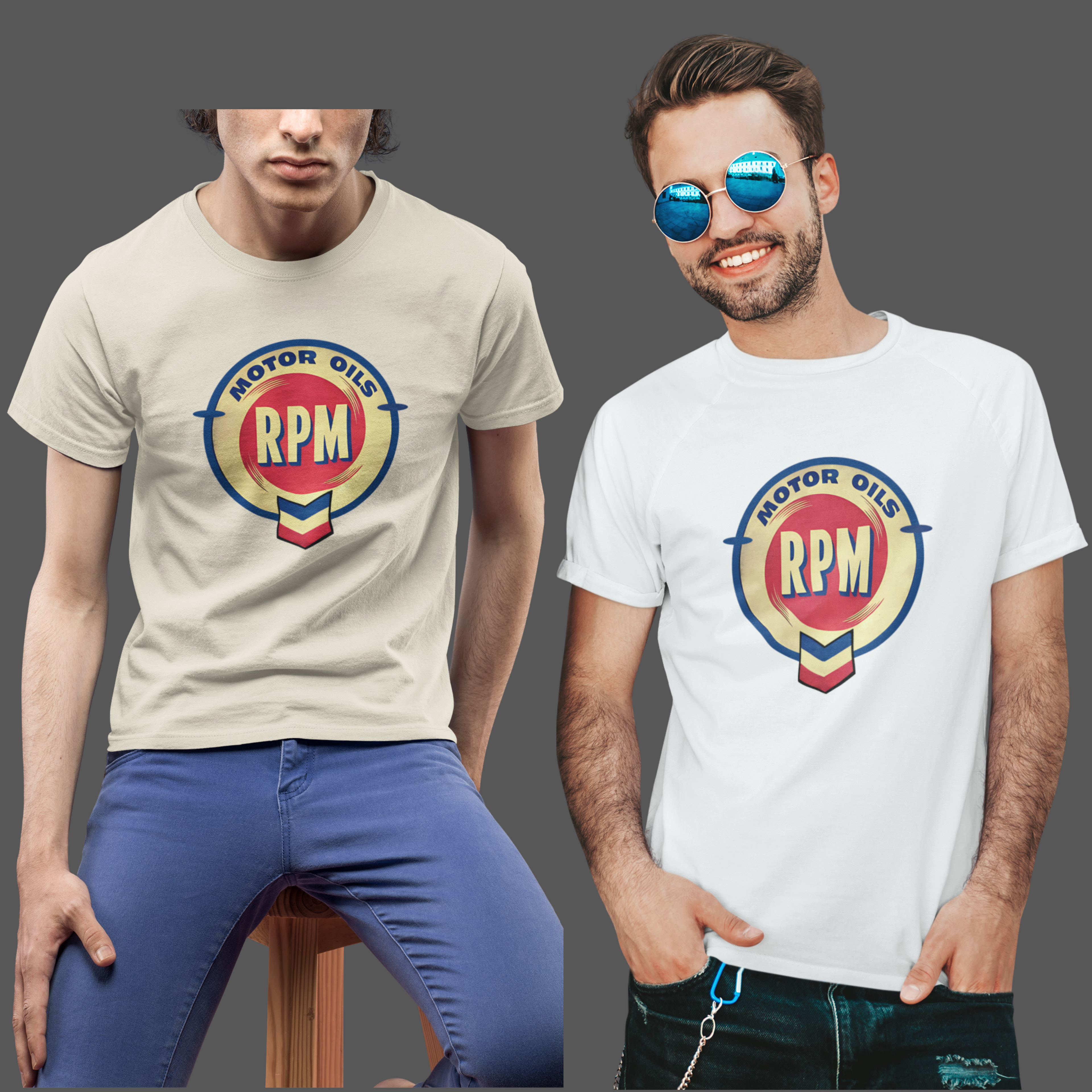 RPM Motor Oils Vintage T-Shirt - Classic Car Graphic Tee