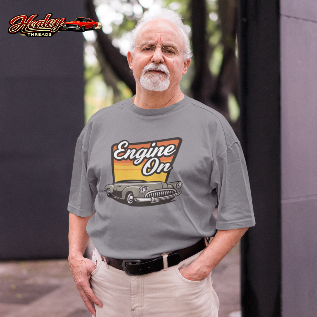 Engine On Vintage Car T-Shirt - Retro Classic Auto Tee