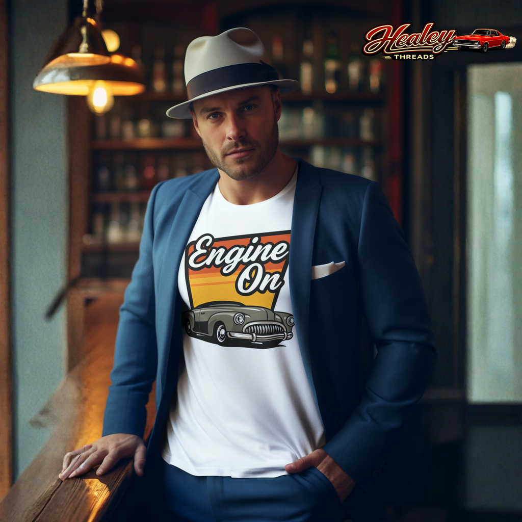 Retro Classic Car Tee | Engine On Vintage Gift Shirt