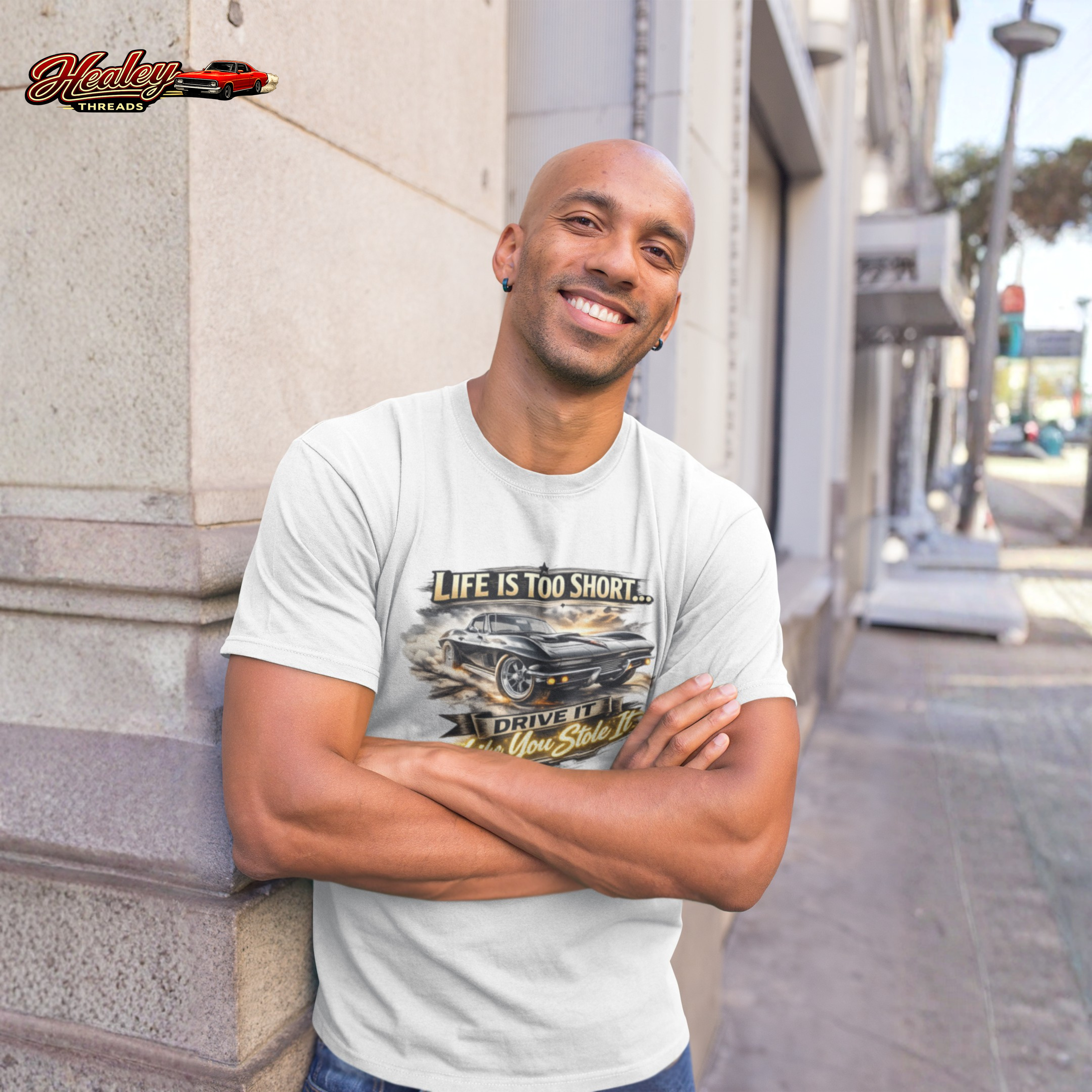Life Is Too Short American Muscle Car T-Shirt - Healey Threads