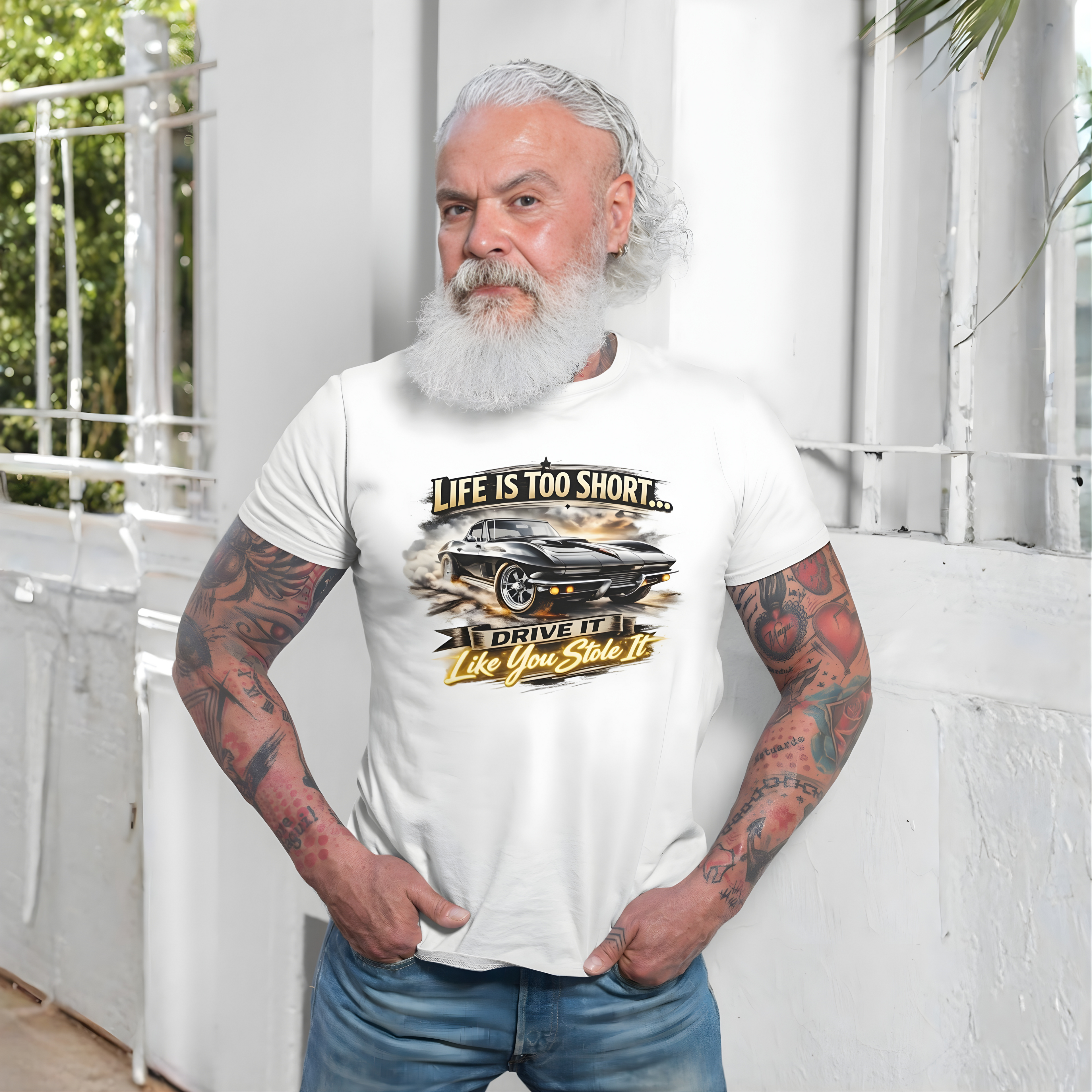 Life Is Too Short American Muscle Car T-Shirt - Healey Threads