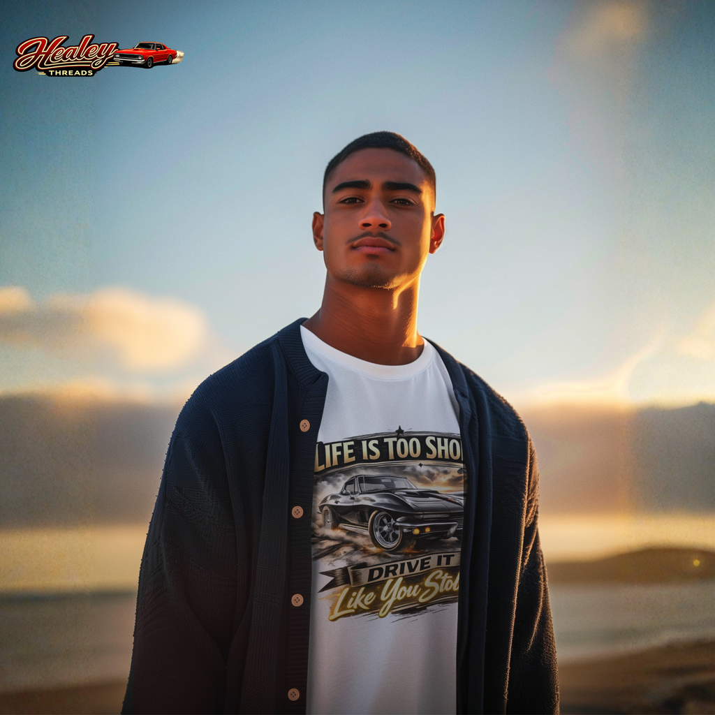 Life Is Too Short American Muscle Car T-Shirt - Healey Threads