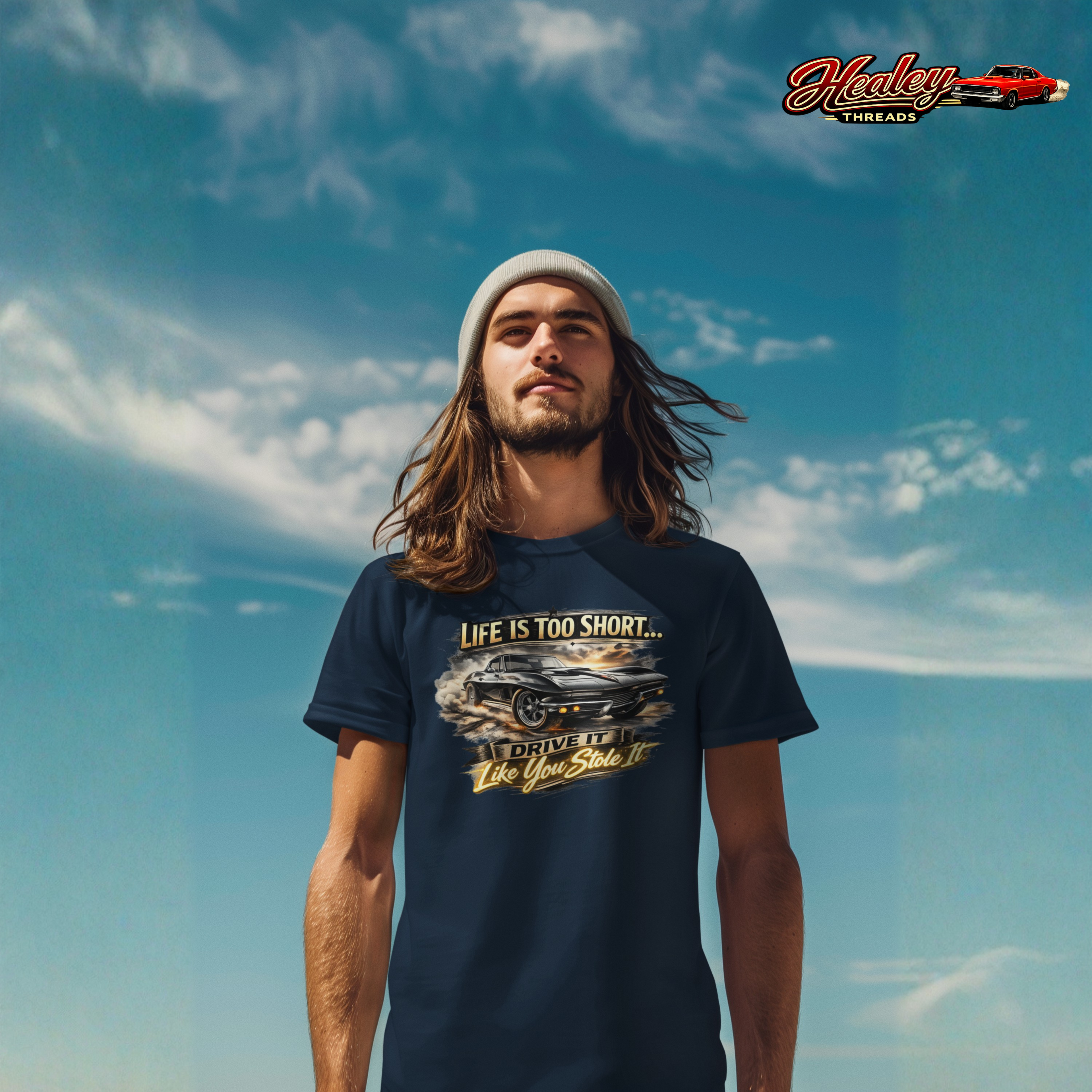 Life Is Too Short American Muscle Car T-Shirt - Healey Threads