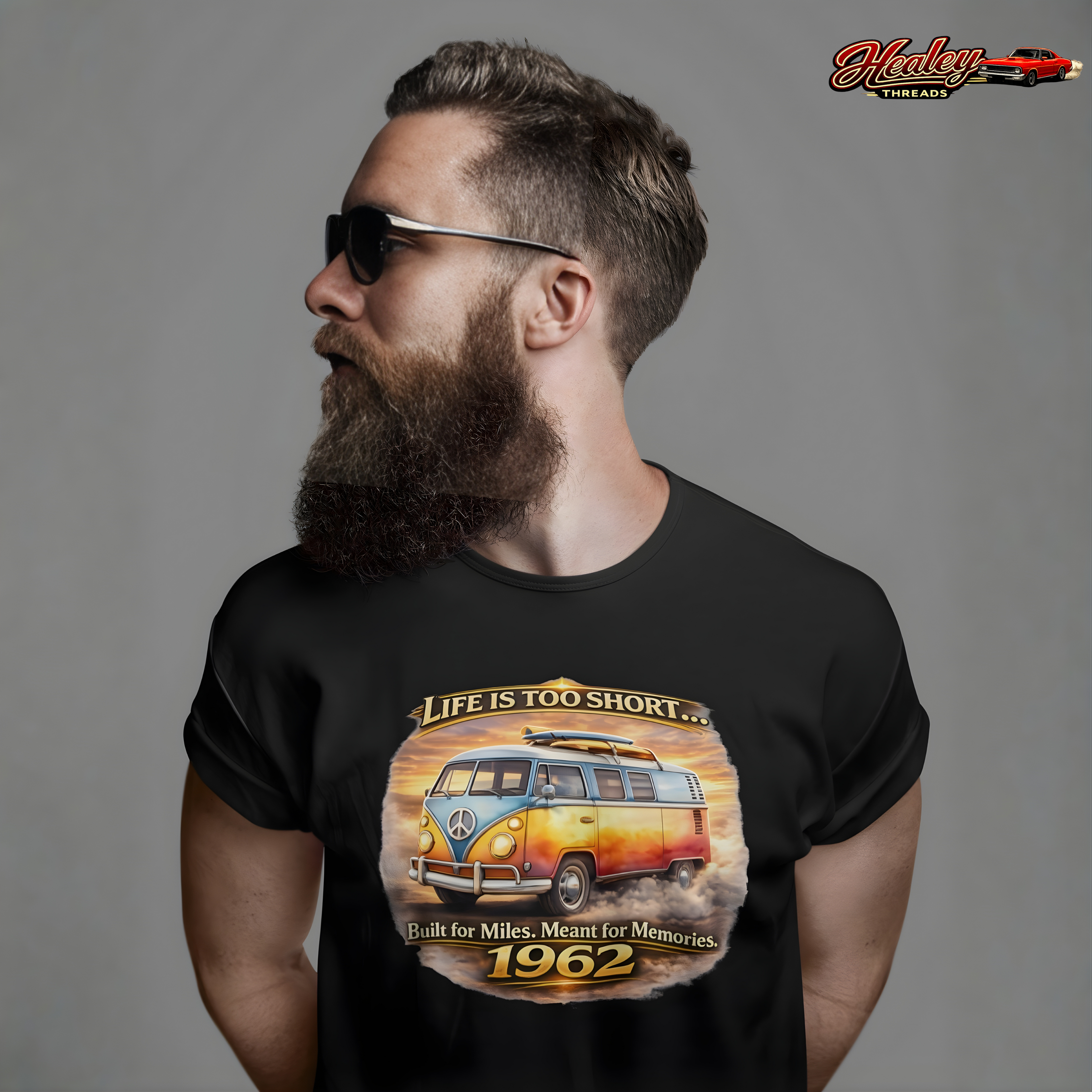 Life Is Too Short Retro Van Tee | Vintage Road Trip Shirt