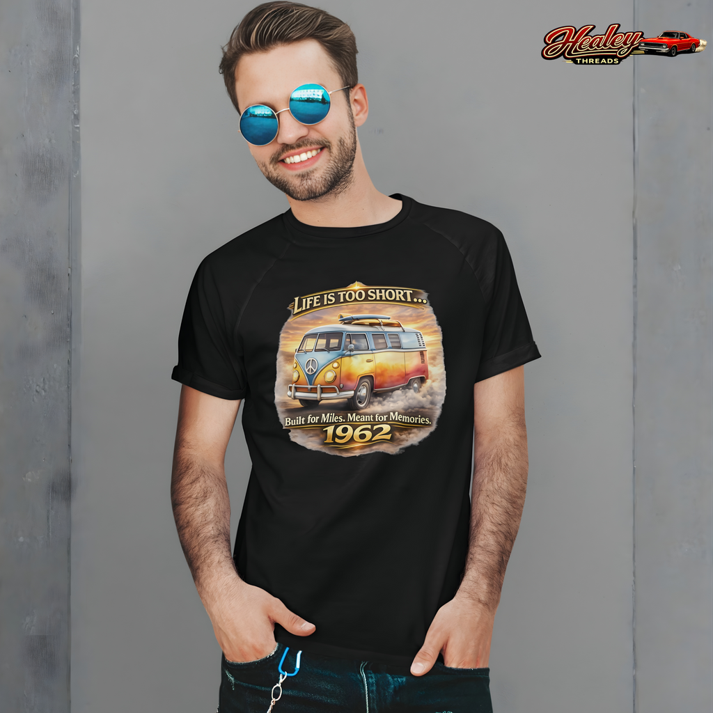 Life Is Too Short Retro Van Tee | Vintage Road Trip Shirt