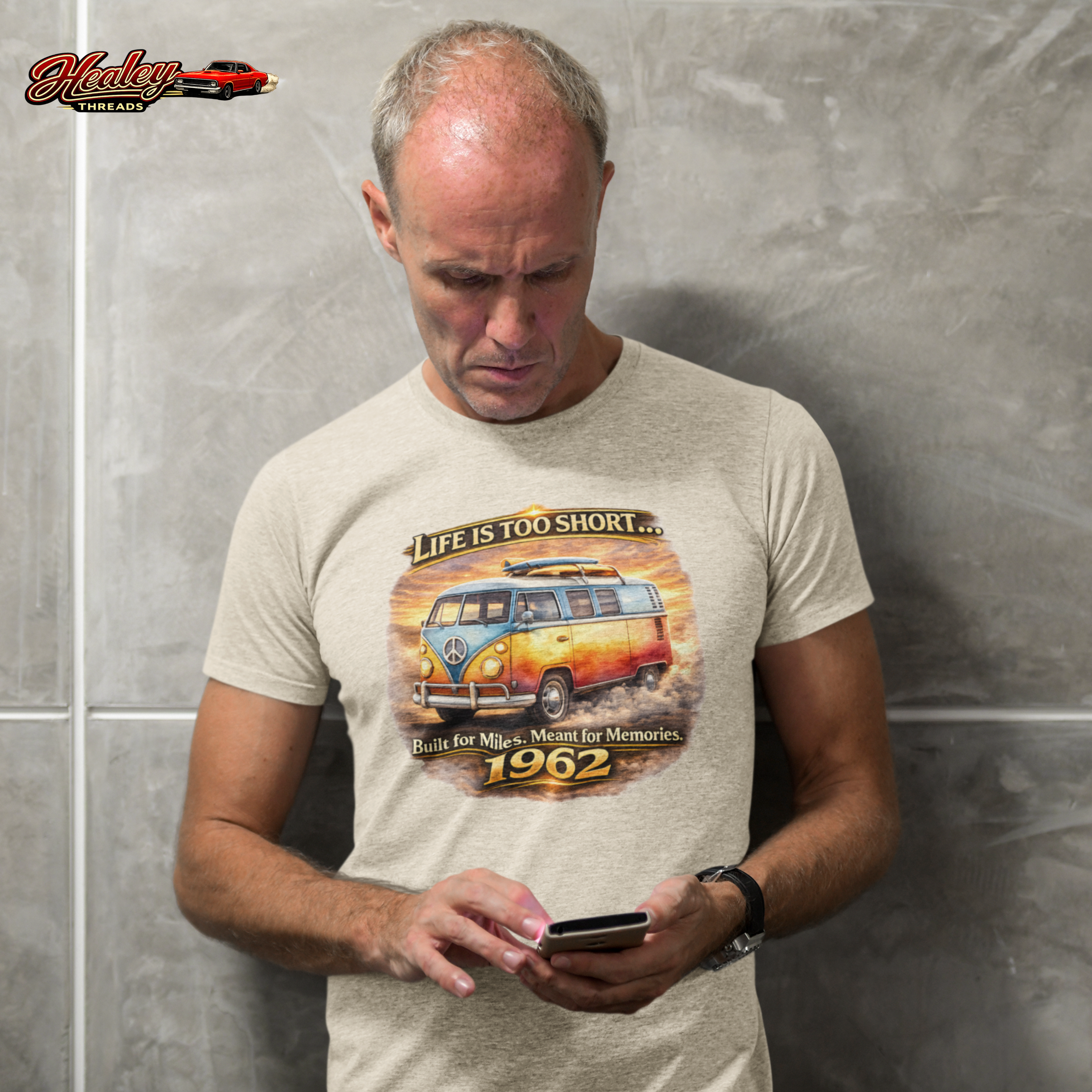 Life Is Too Short Retro Van Tee | Vintage Road Trip Shirt
