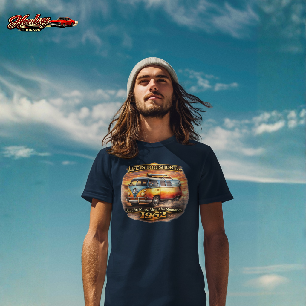 Life Is Too Short Retro Van Tee | Vintage Road Trip Shirt