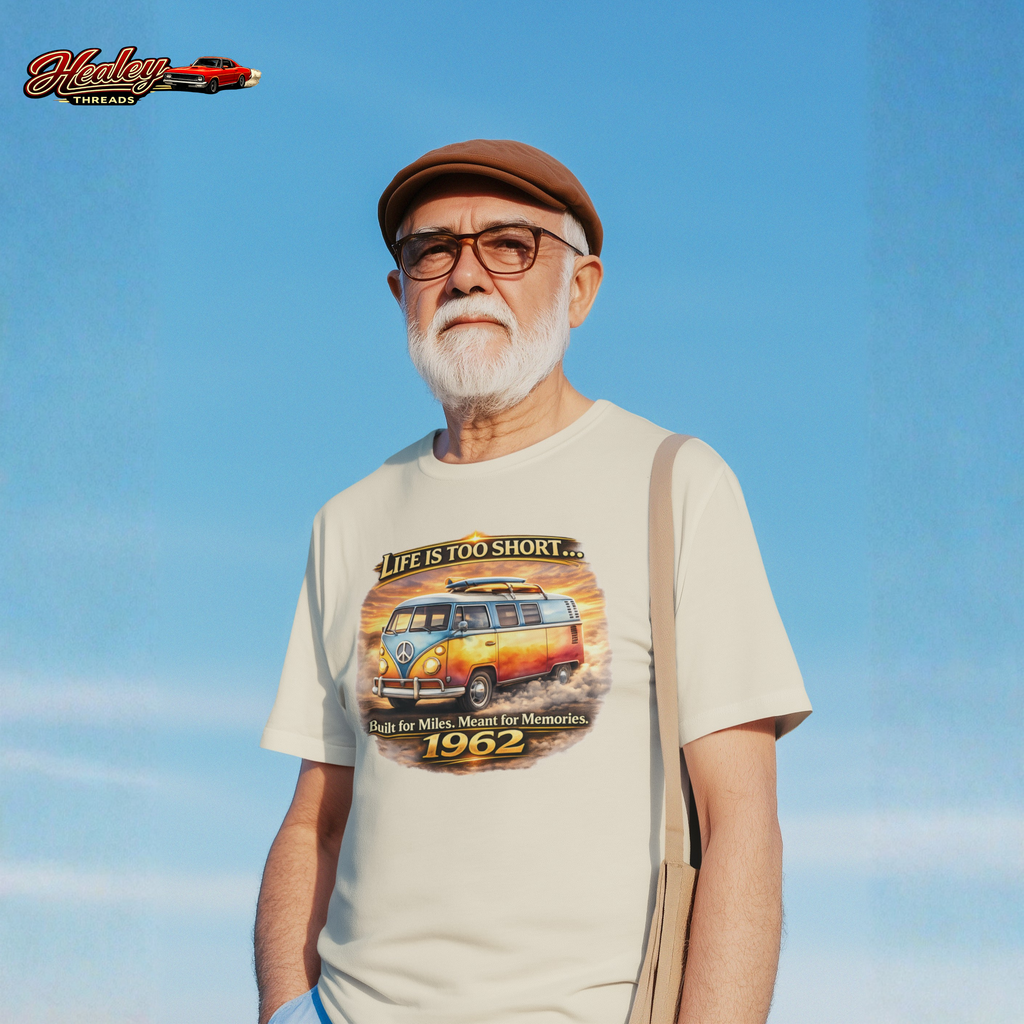 Life Is Too Short Retro Van Tee | Vintage Road Trip Shirt