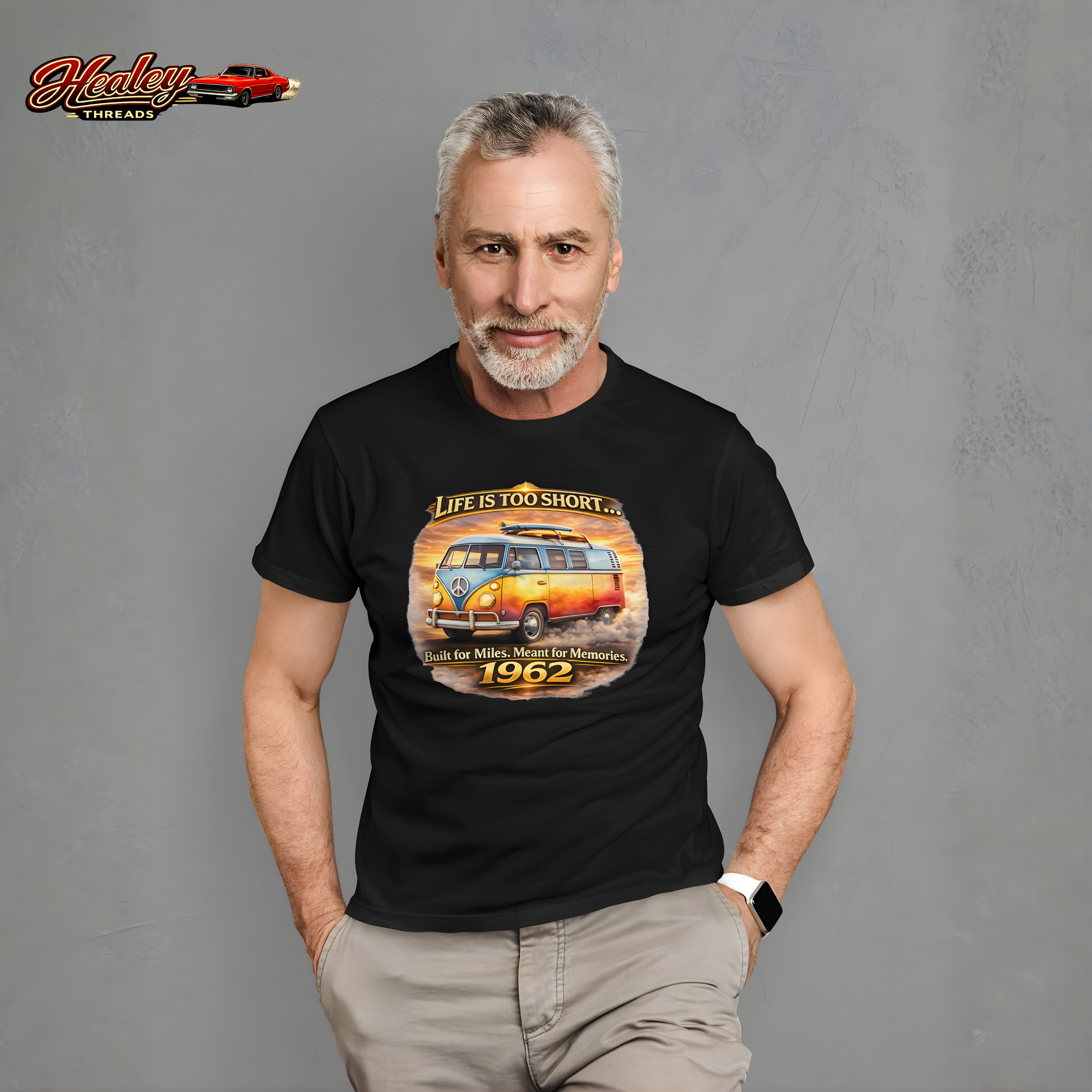 Life Is Too Short Retro Van Tee | Vintage Road Trip Shirt